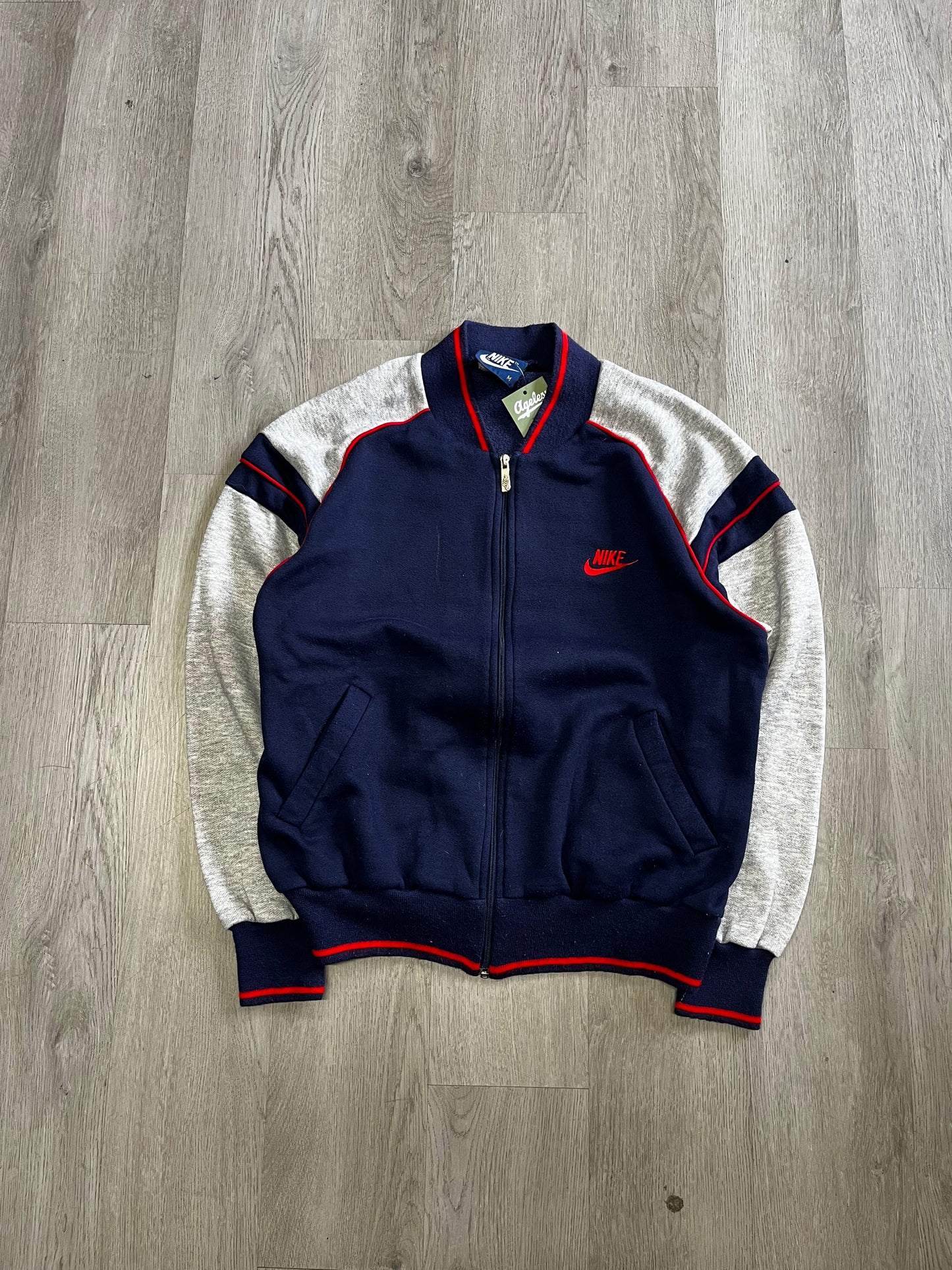 Vintage 1980s Nike Blue Label Zip-Up Track Jacket