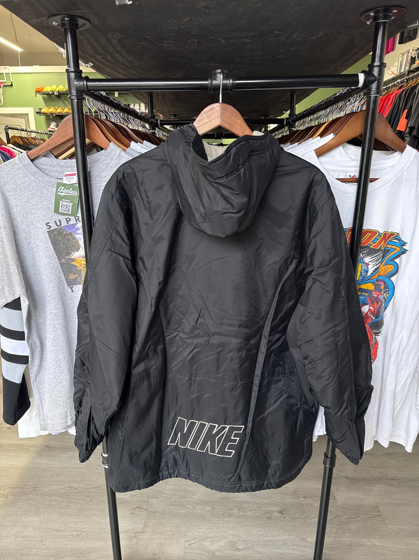 Vintage Nike Y2K Fleece Nylon Parka Jacket