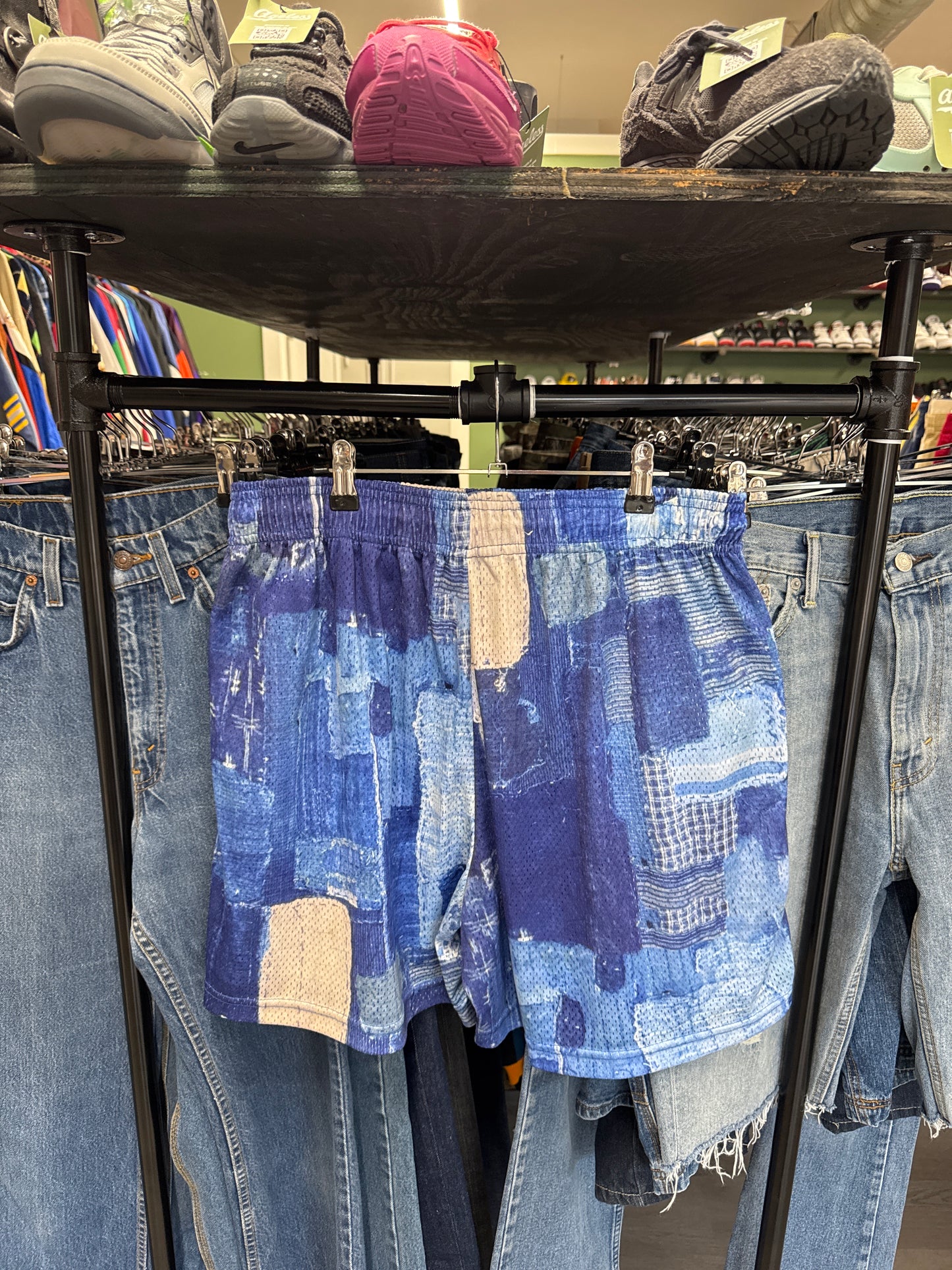 Eric Emanuel EE Basic Shorts Blue Boro Patchwork