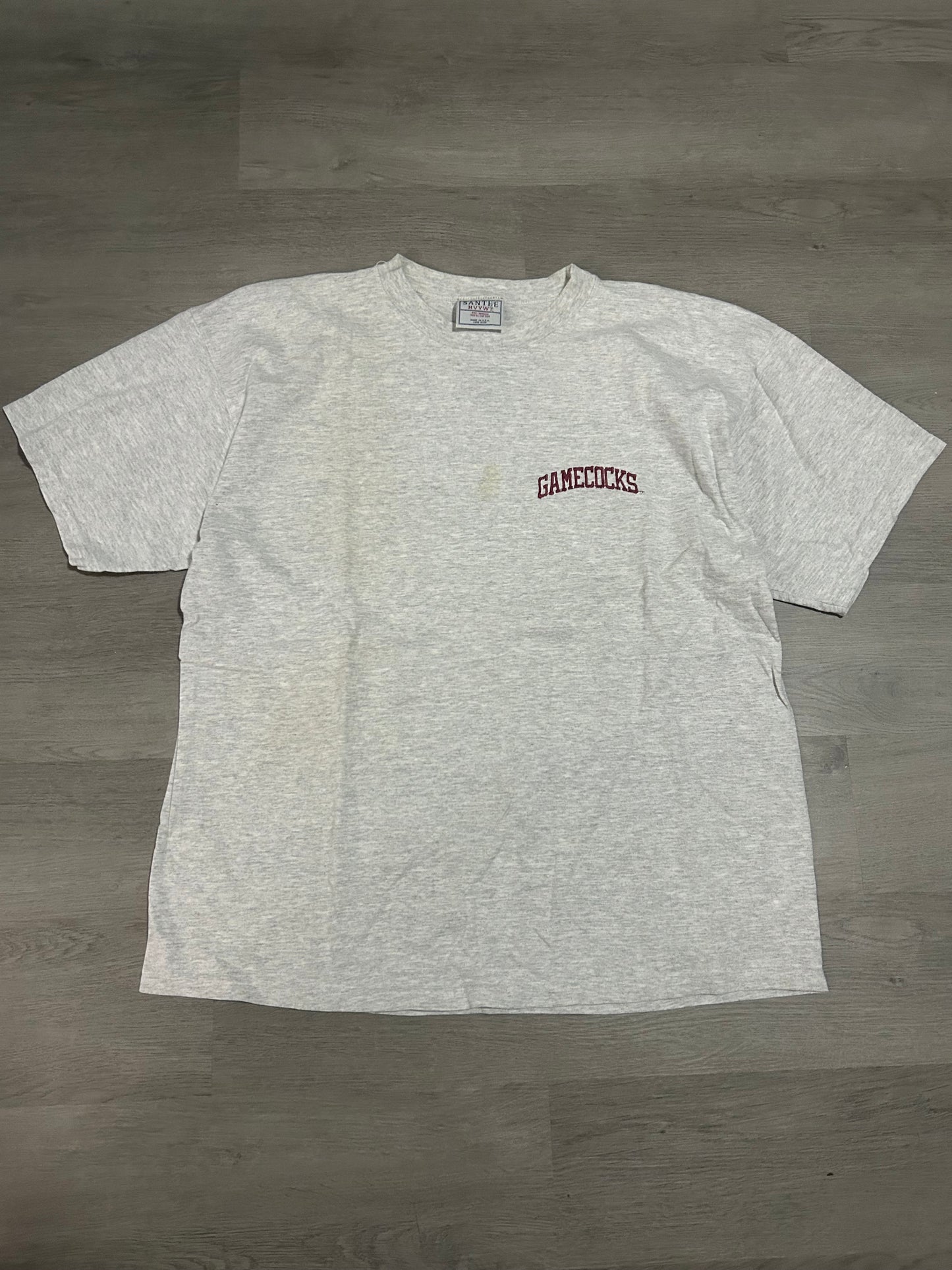 Vintage Grey Carolina Gamecocks Logo Tee