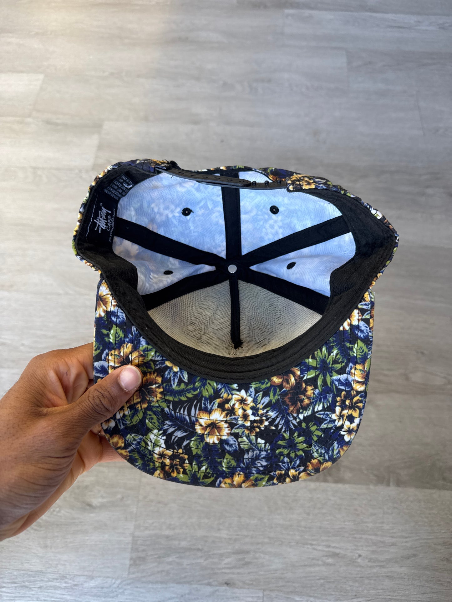Stussy Island Floral Box Logo Snapback Hat