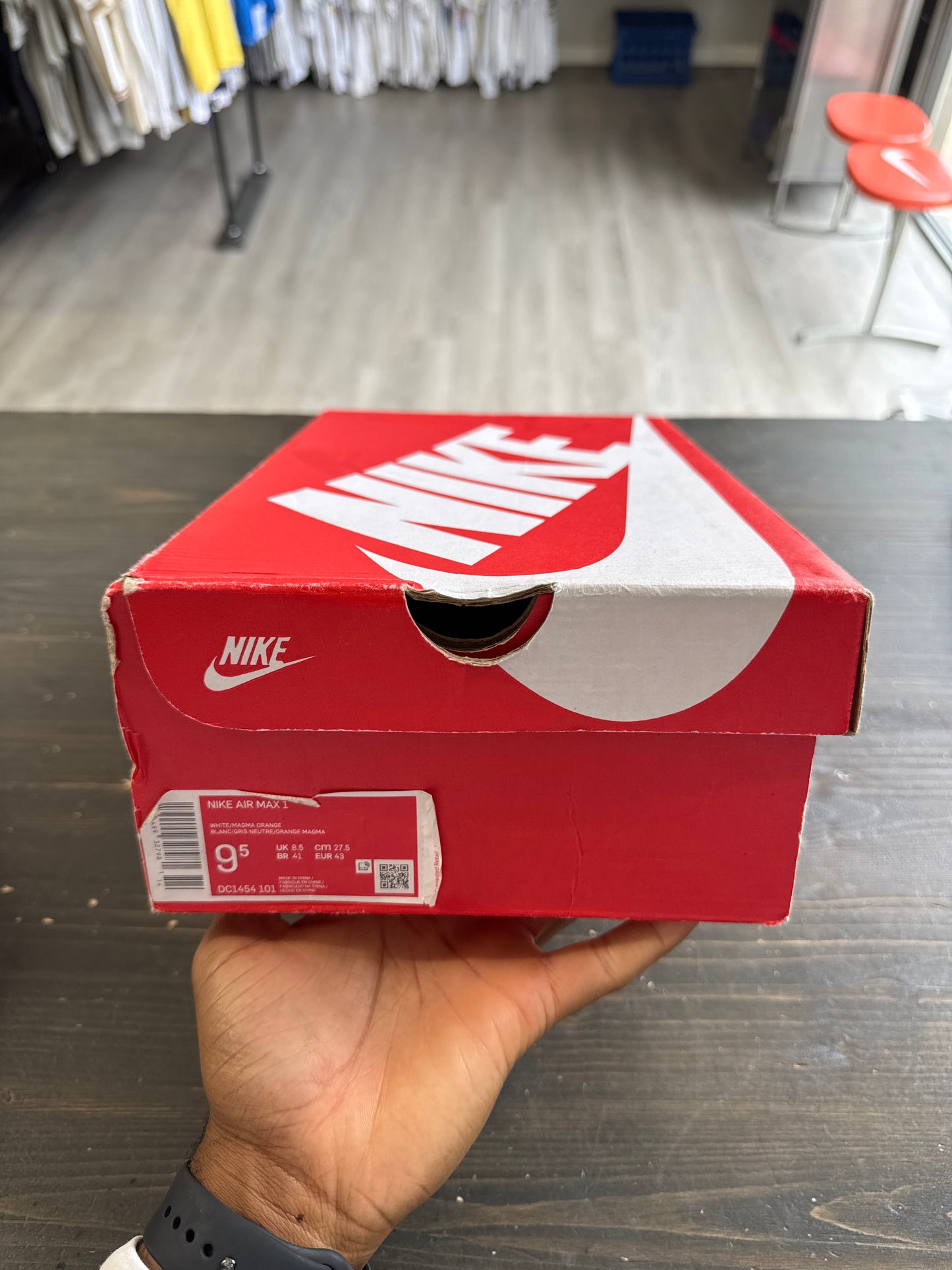 Pre-owned Nike Air Max 1 Anniversary Orange