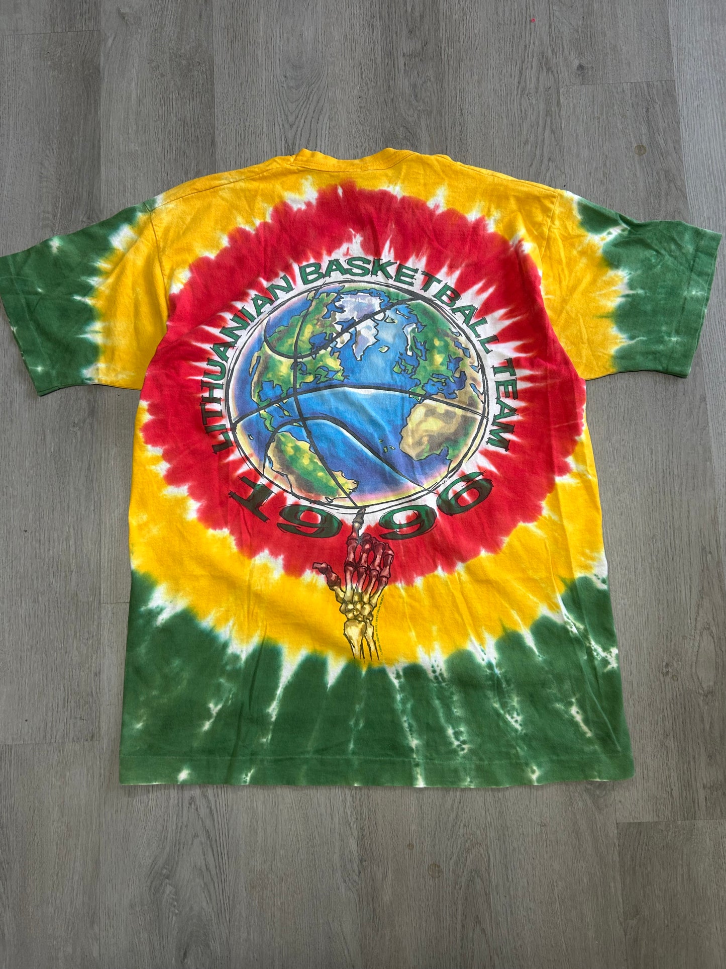 Vintage 1996 Liquid Blue Lithuania Basketball Tee