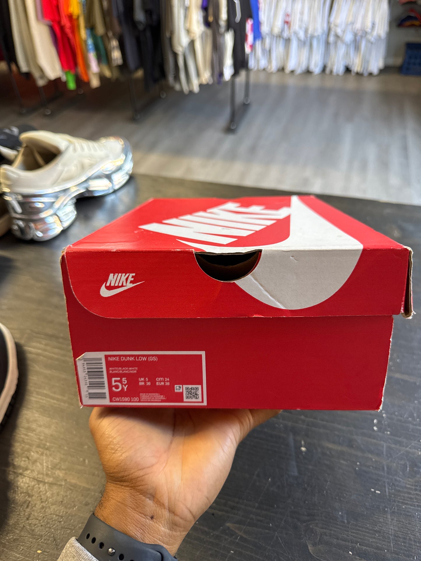 Pre-owned Nike Dunk Low Black White