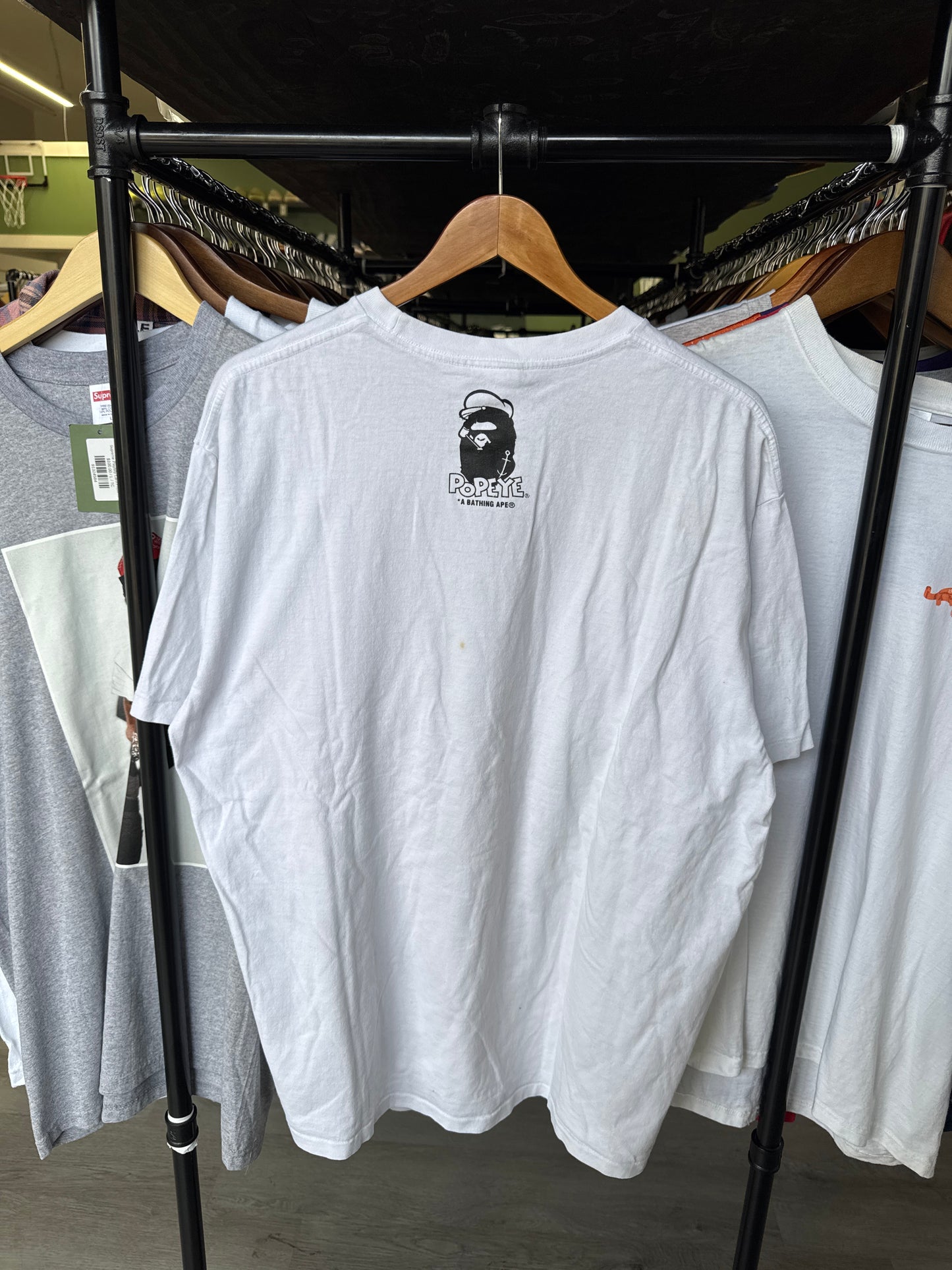 A Bathing Ape Bape Popeye Ape Head College Tee