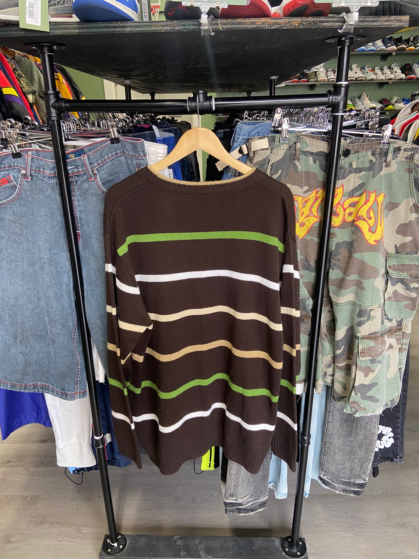 Y2K Brown Southpole Crewneck Sweater
