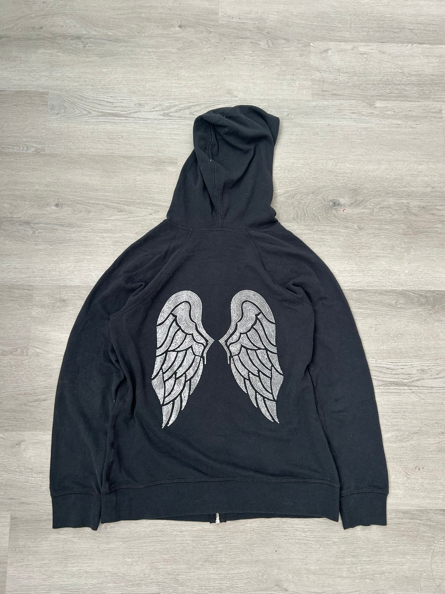 Y2K Black Angel Wings Hoodie