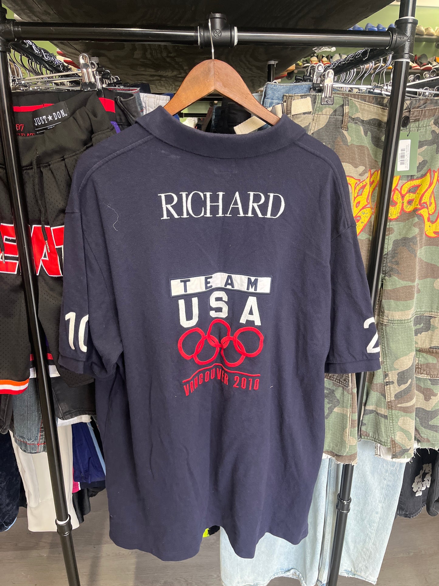 Polo Ralph Kauren Navy Richard USA Olympics Pony Polo