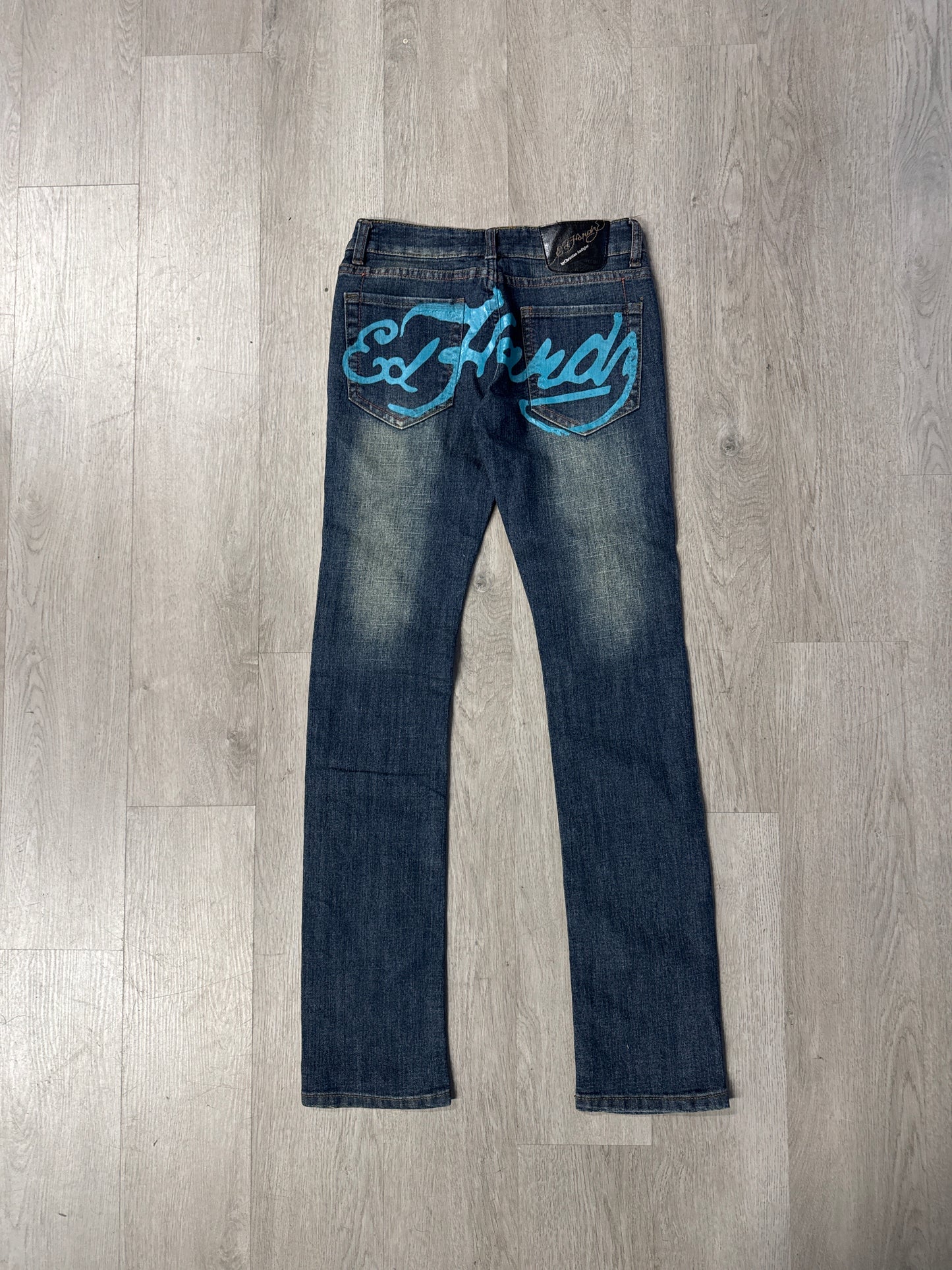 Y2K Ed Hardy Women’s Skulls Skeleton Rose Denim Jeans