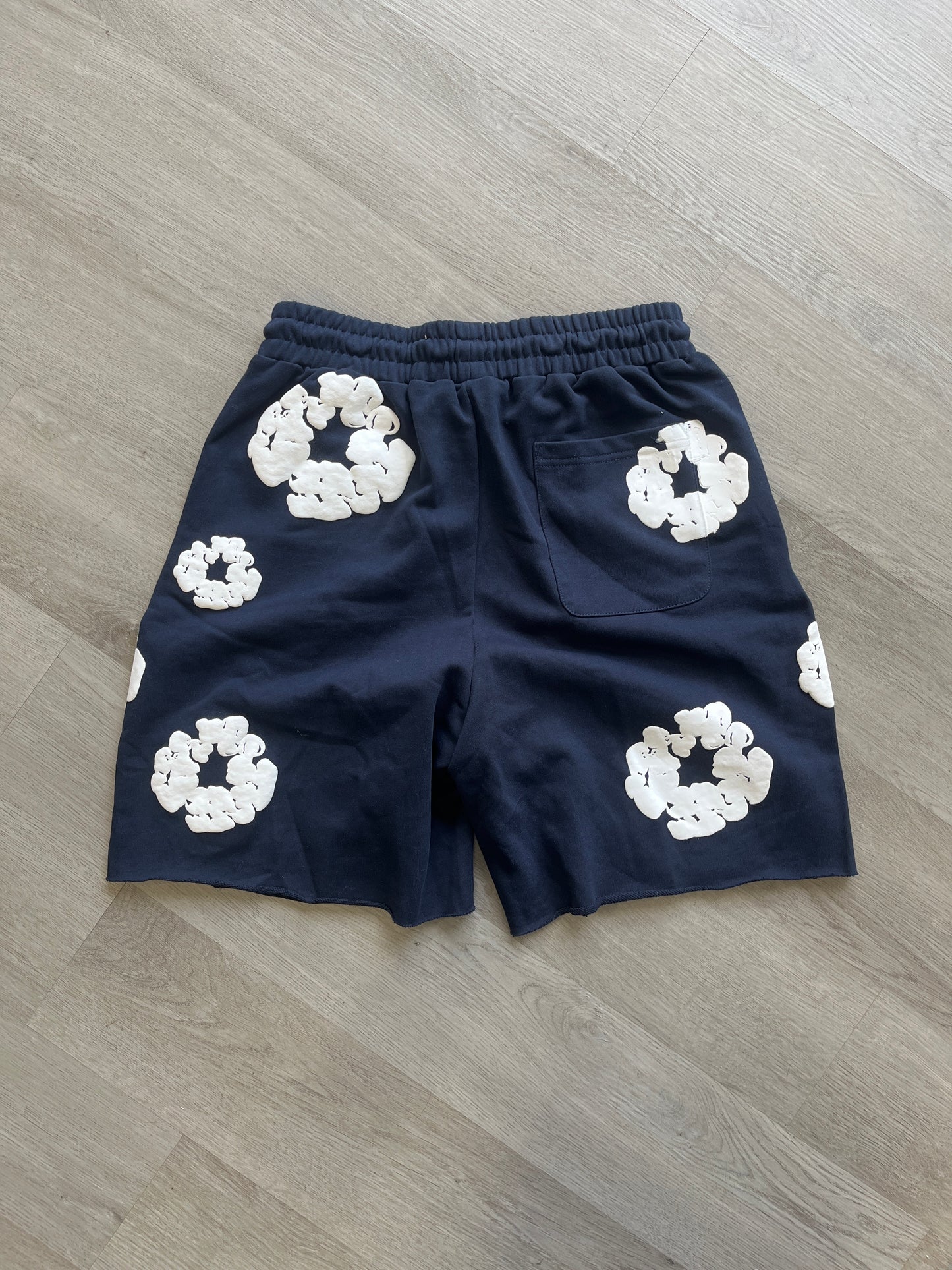 Denim Tears Navy Wreath Sweat Shorts