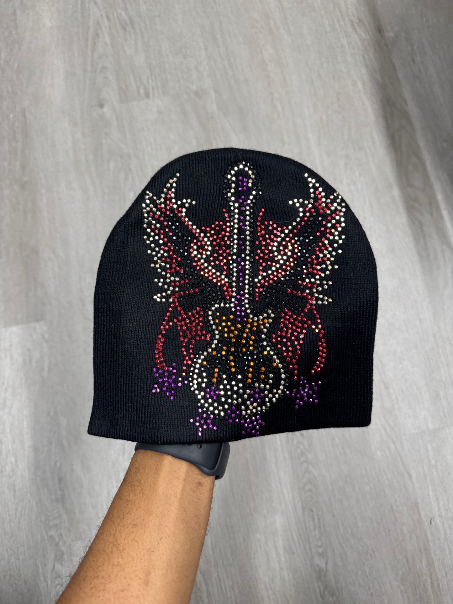 Y2K Rock & Roll Guitar Beanie