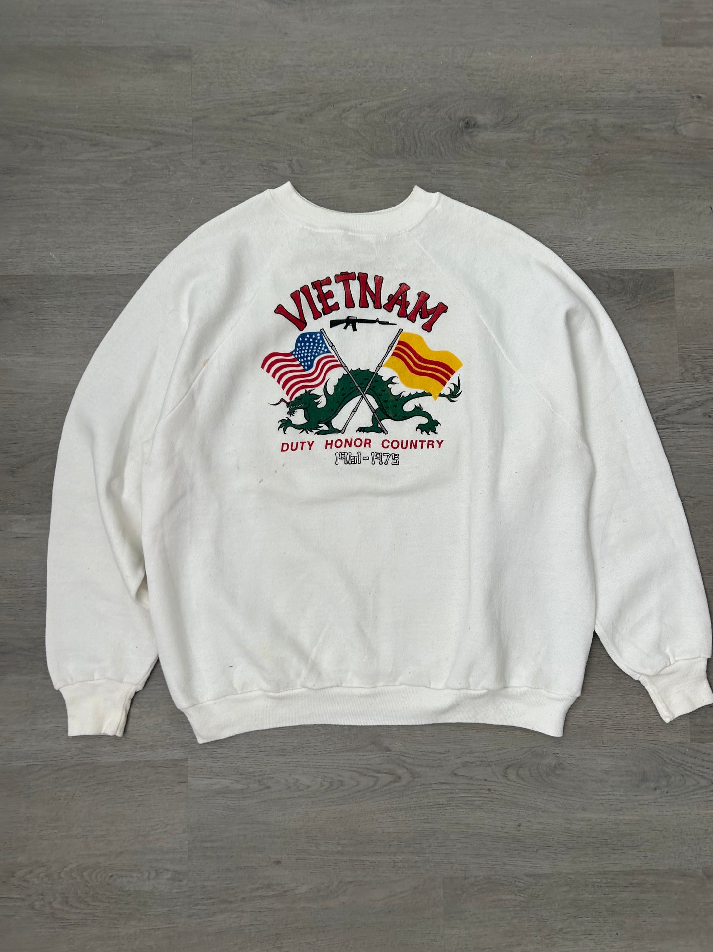 Vintage White Vietnam War Sweatshirt
