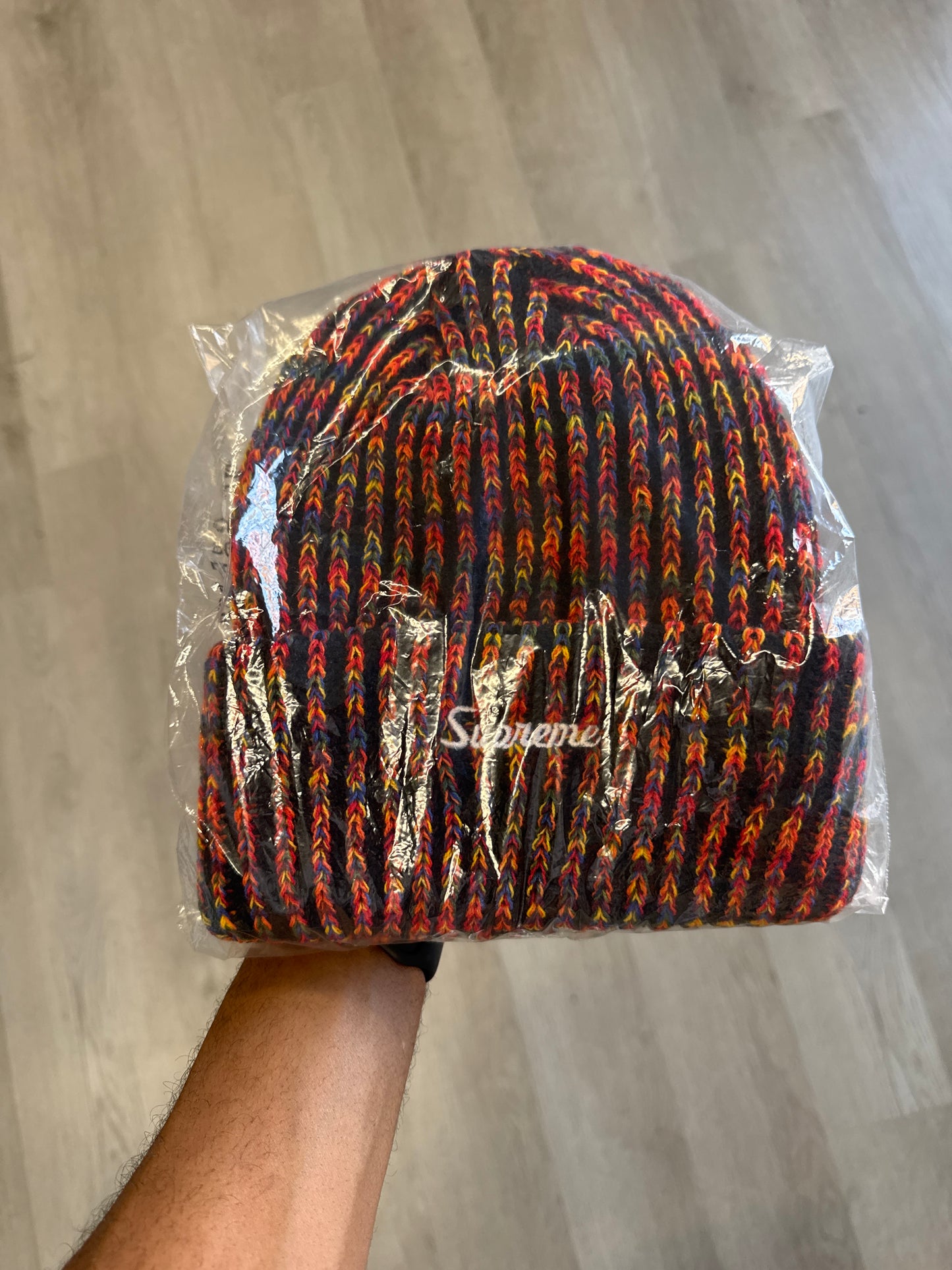 Supreme Rainbow Loose Gauge Beanie (FW25)
