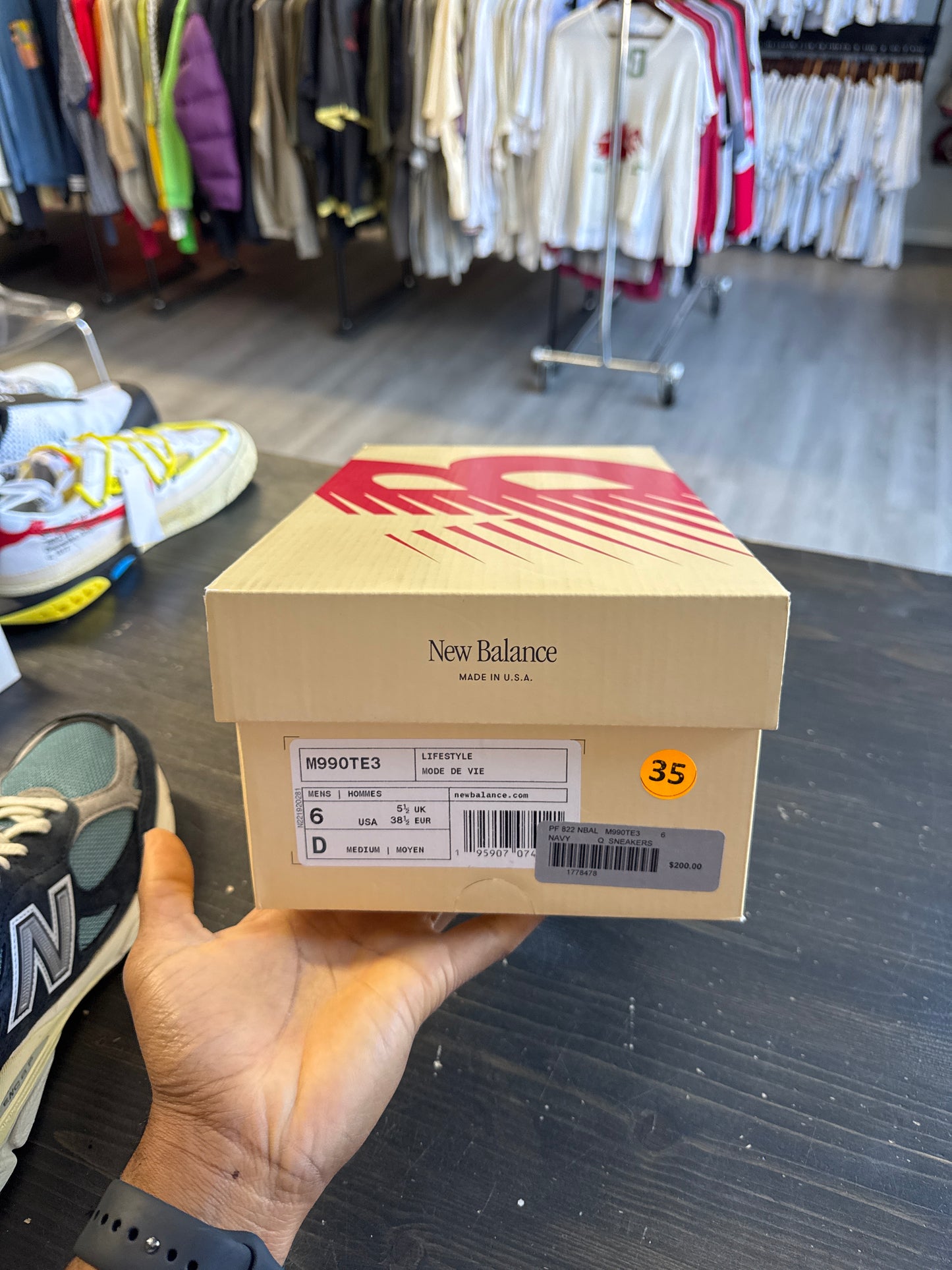 Pre-owned New Balance 990v3 Teddy Santis Navy Castlerock