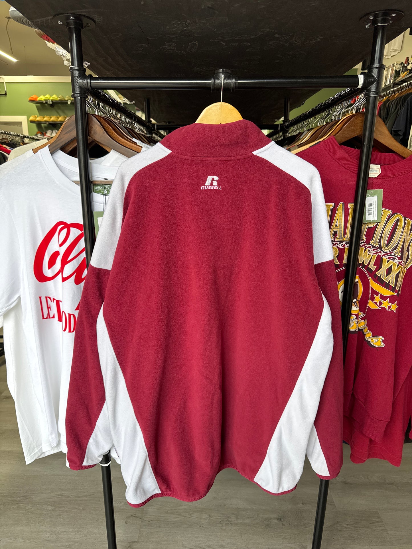 Vintage Russell Athletic University Of South Carolina Gamecocks Fleece Full Zip Up Jacket