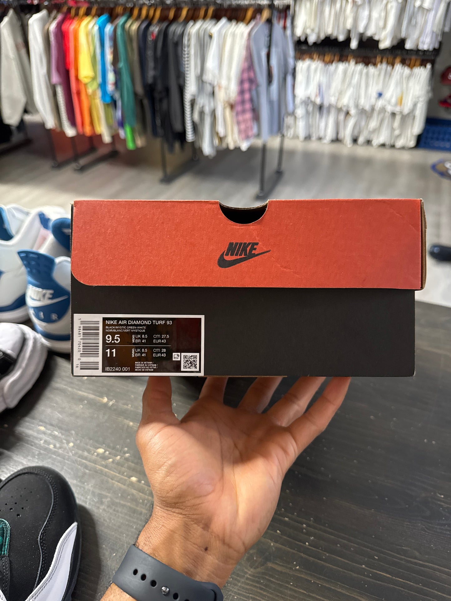 Pre-owned Nike Air Diamond Turf Emerald