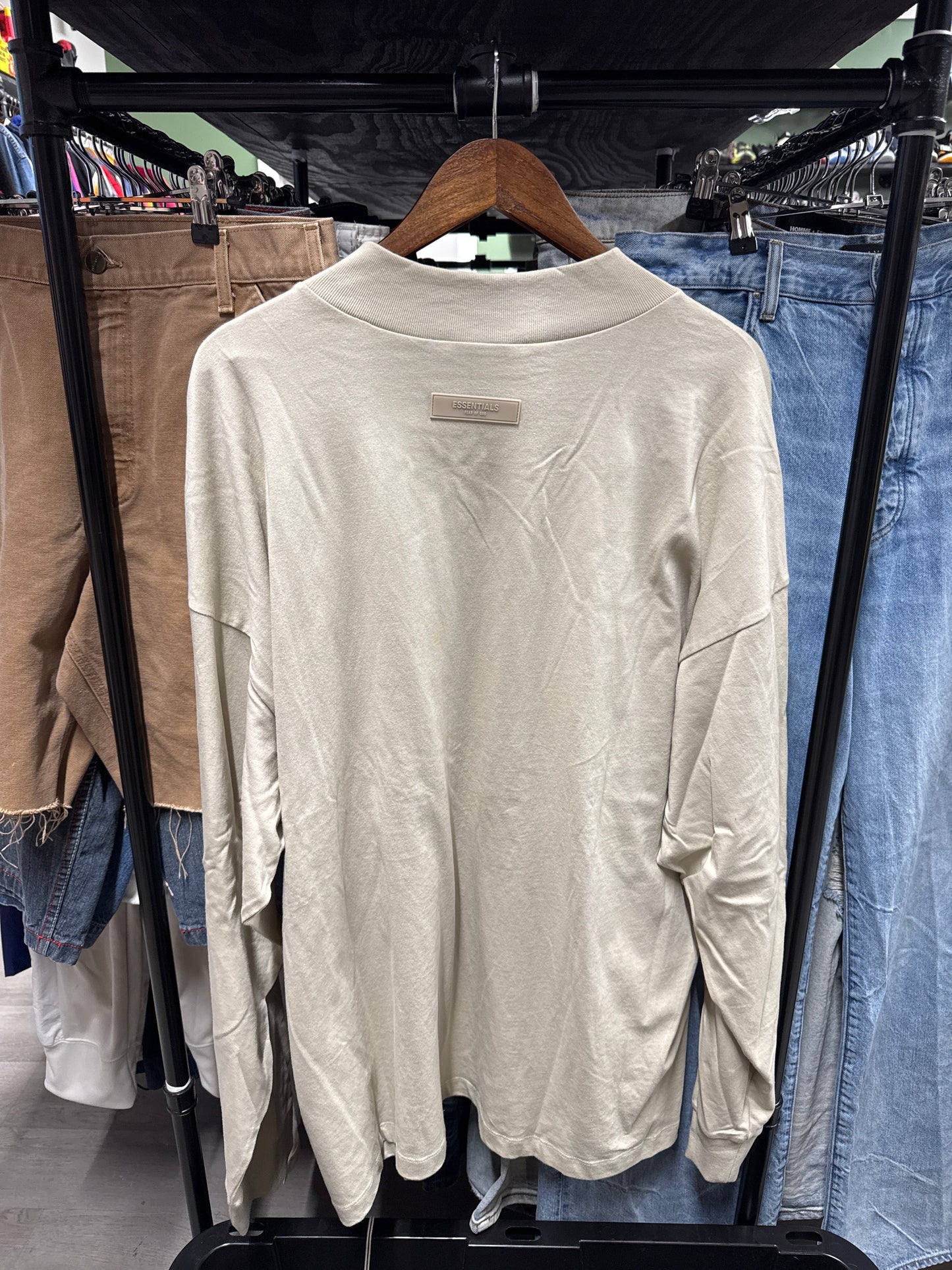Fear Of God Essentials Long Sleeve Wheat Tee