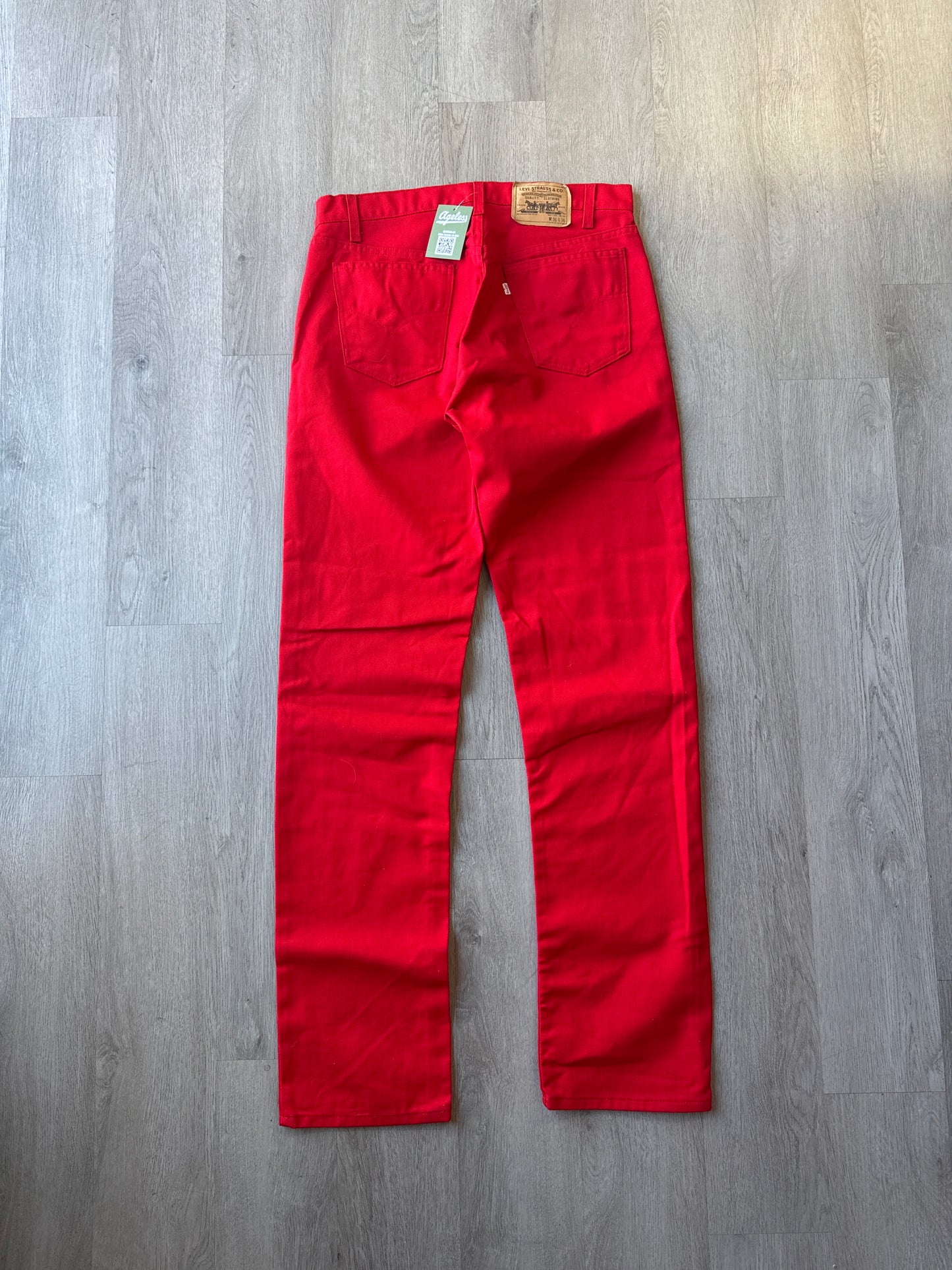 Vintage 1989 Levi’s 505 Red Over-dyed Denim Jean