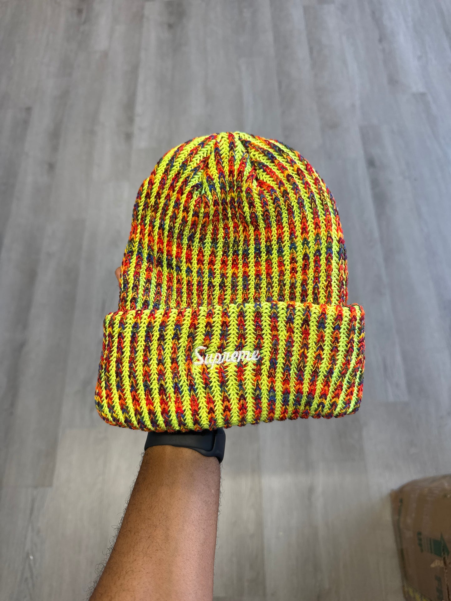 Supreme Rainbow Loose Gauge Beanie (FW25)