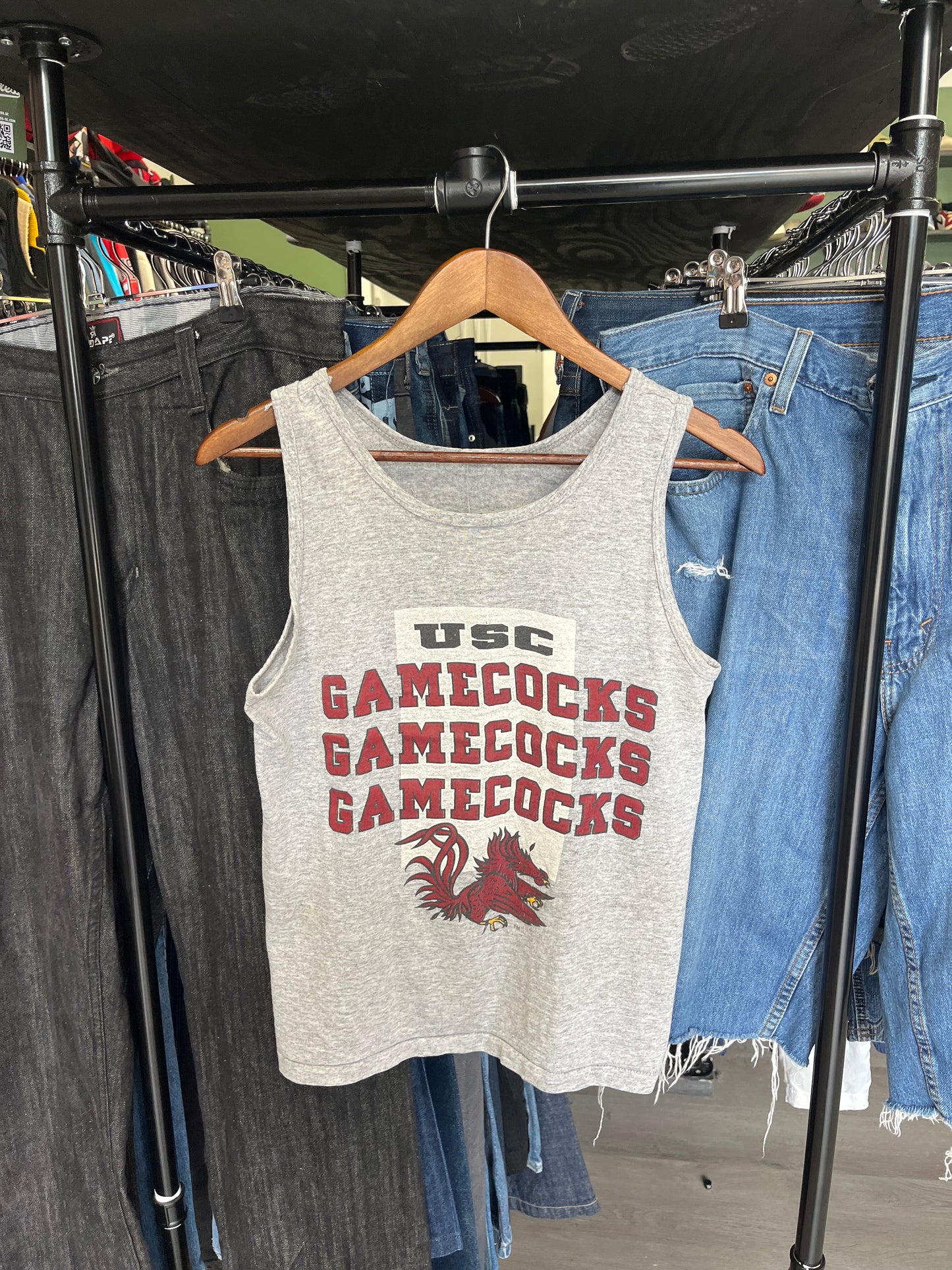 Vintage University of South Carolina Gamecocks Grey Tank
