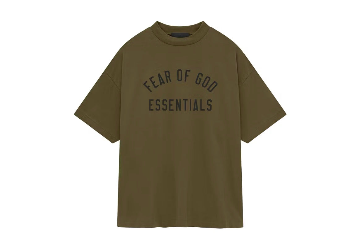 Fear of God Essentials Jersey
Crewneck Olive Tee