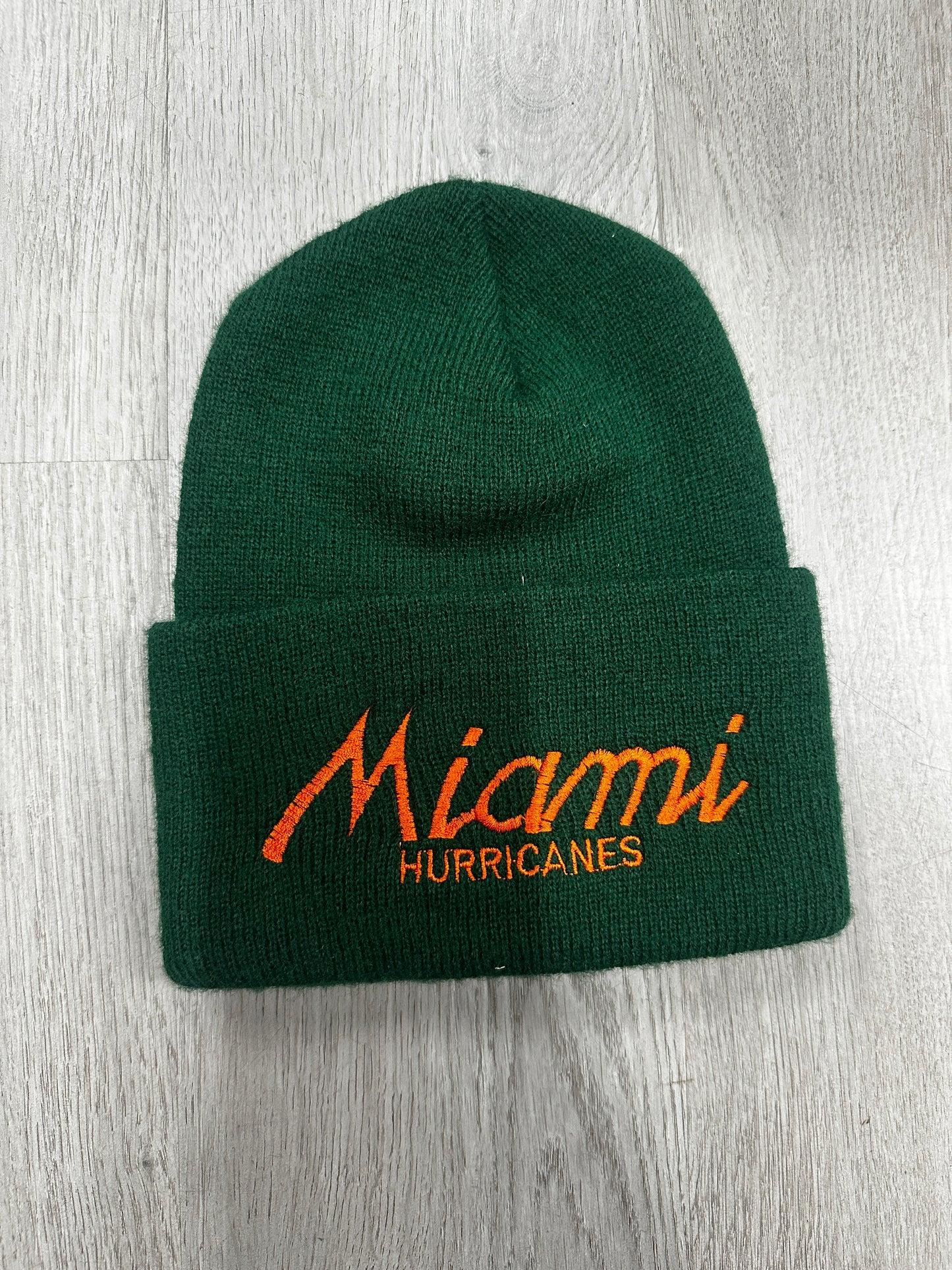 Vintage University Of Miami Hurricanes Beanie