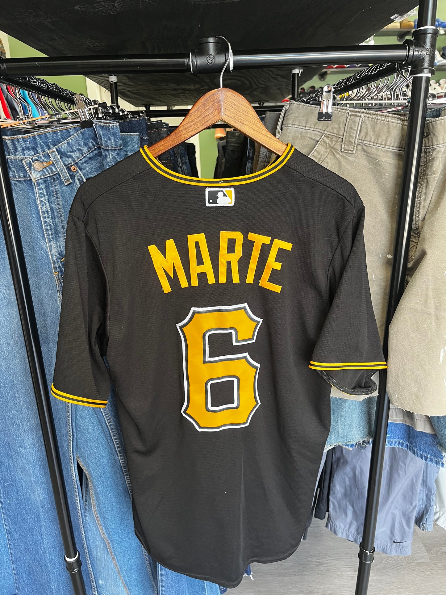 Vintage Majestic Starling Marte Pittsburgh Pirates Jersey