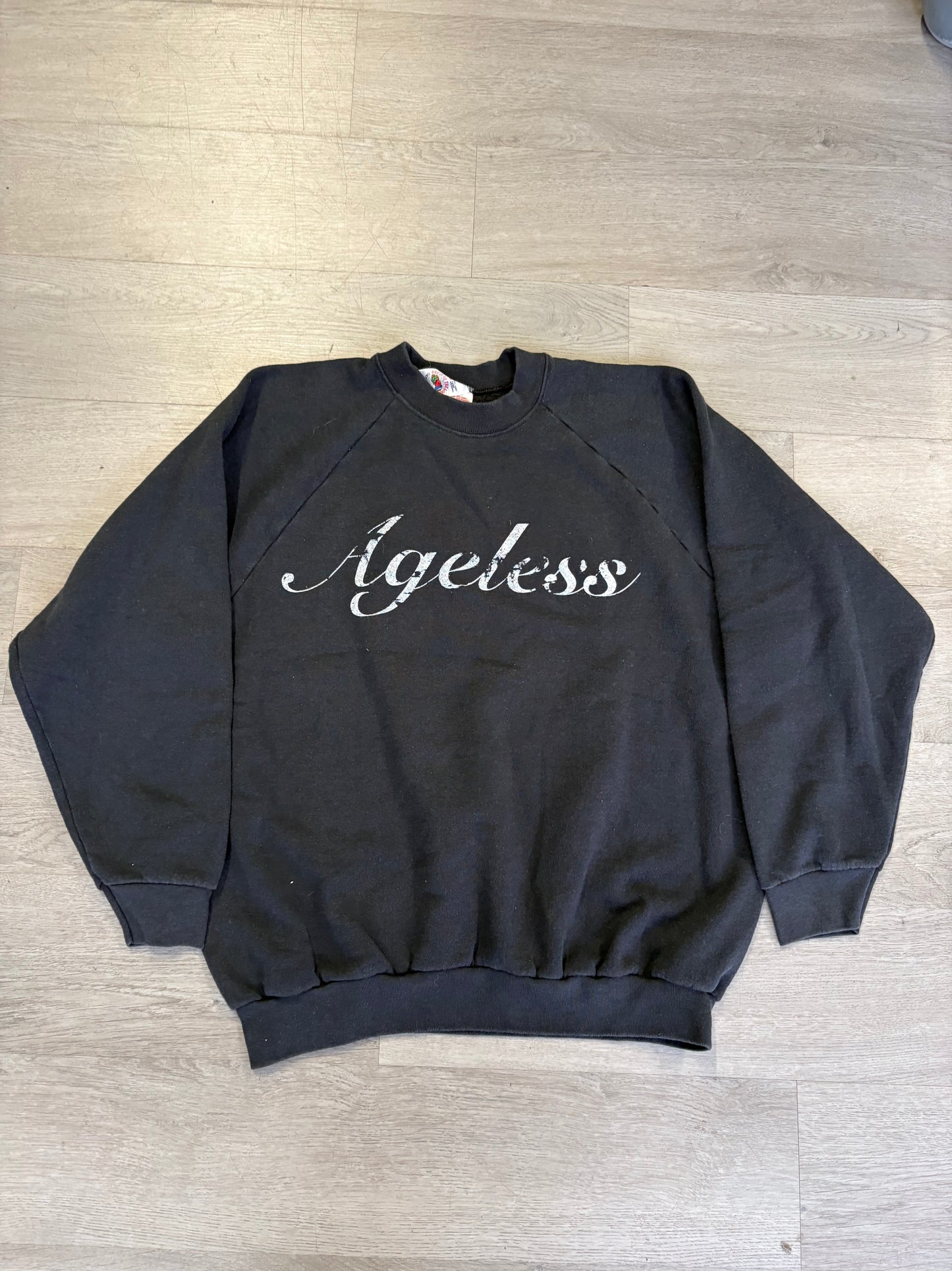 Vintage Fruit of The Loom Ageless Black Script Sweater