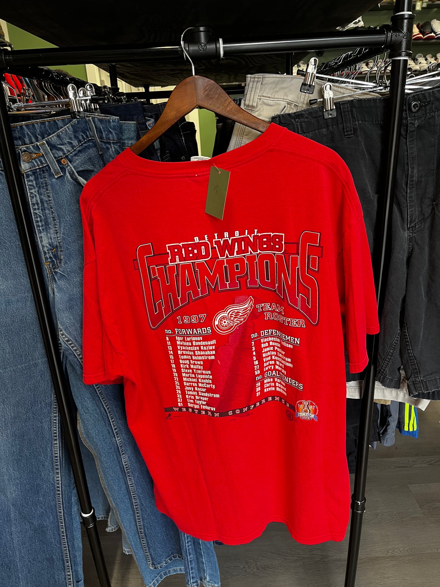 1997 Stanley Cup Detroit Red Wings Tee