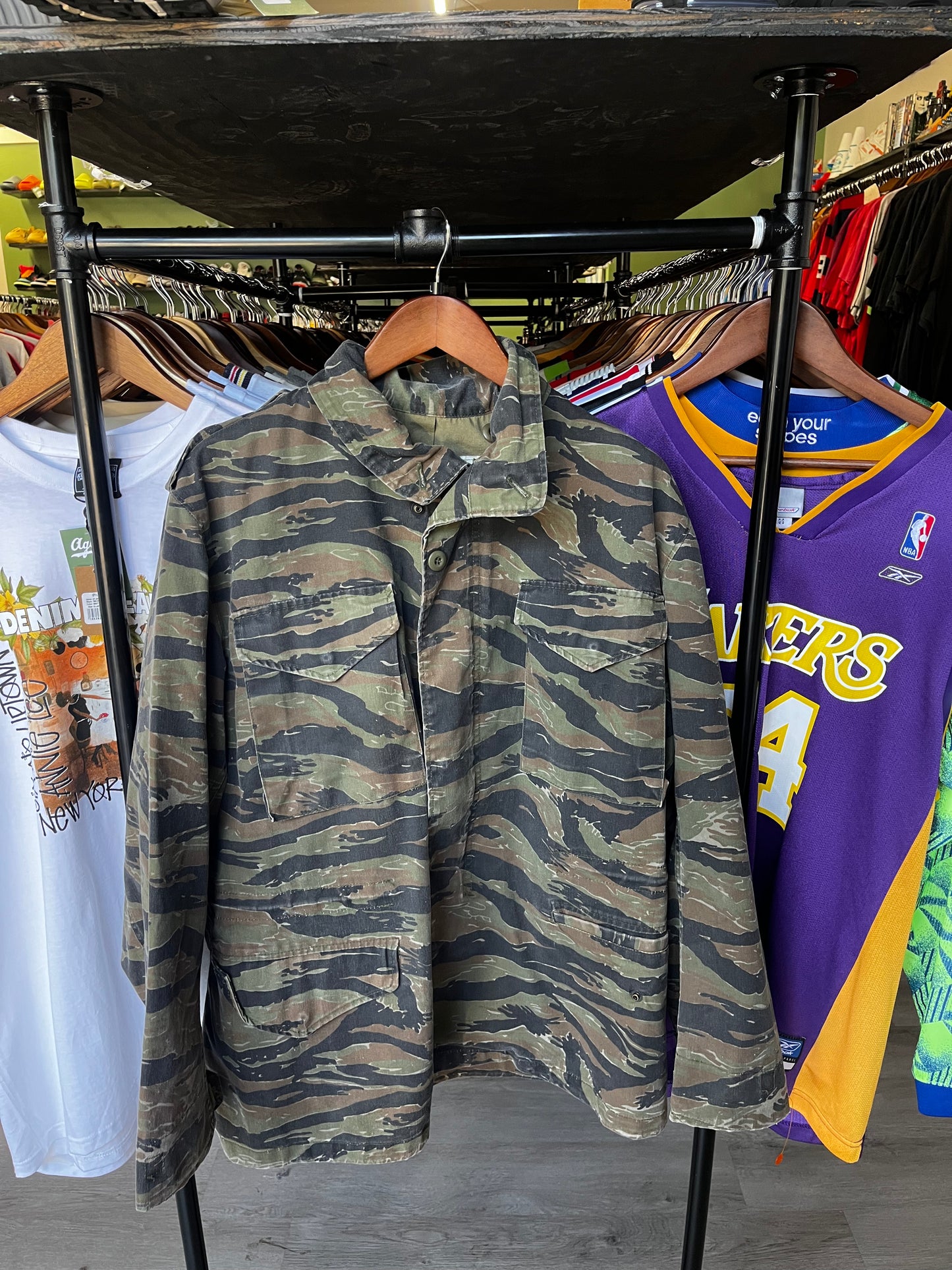 Vintage Alpha Industries M-65 Tiger Stripe Camo Field Jacket