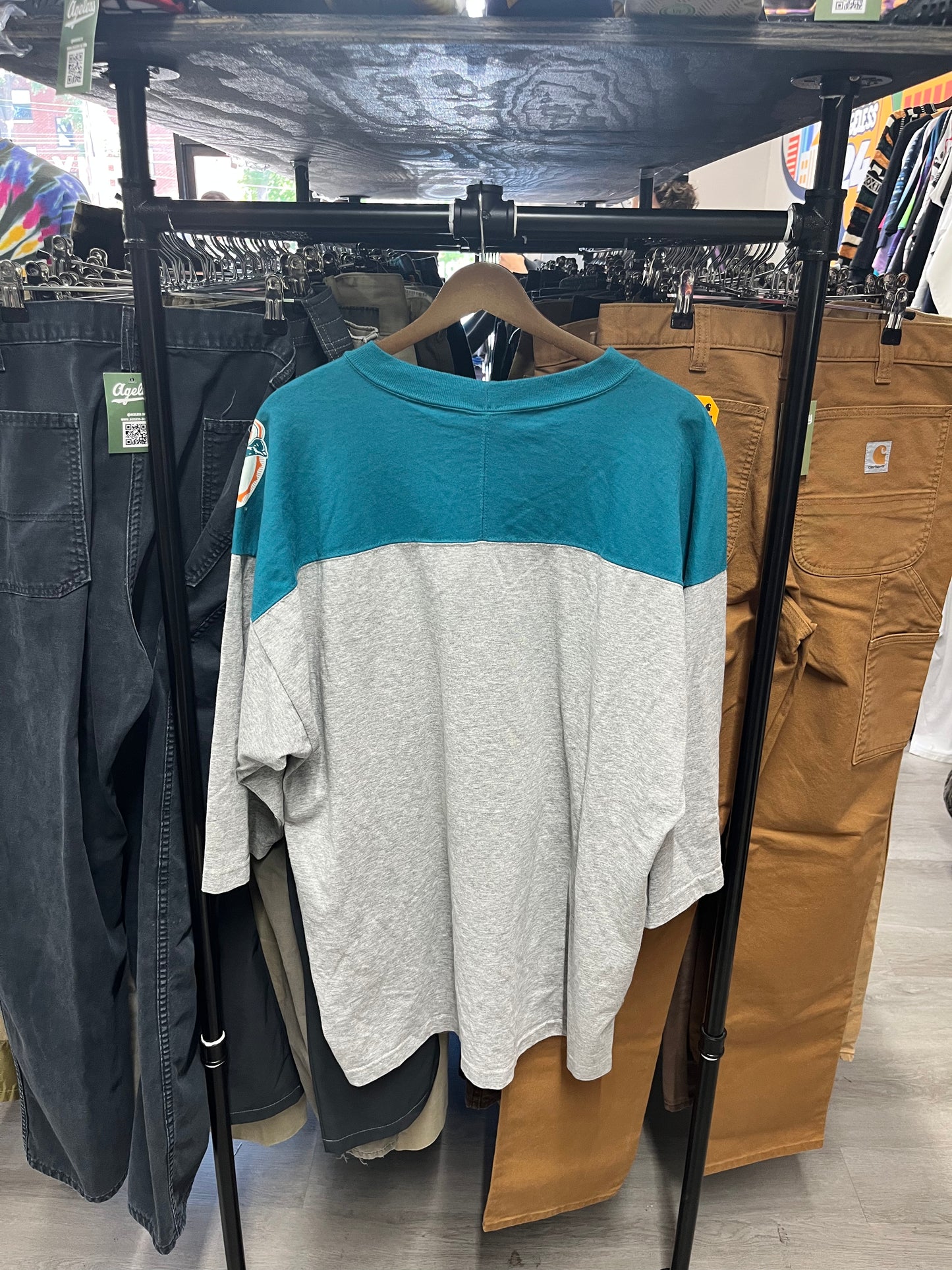 Vintage 1995 Nutmeg NFL Miami Dolphins Raglan Tee