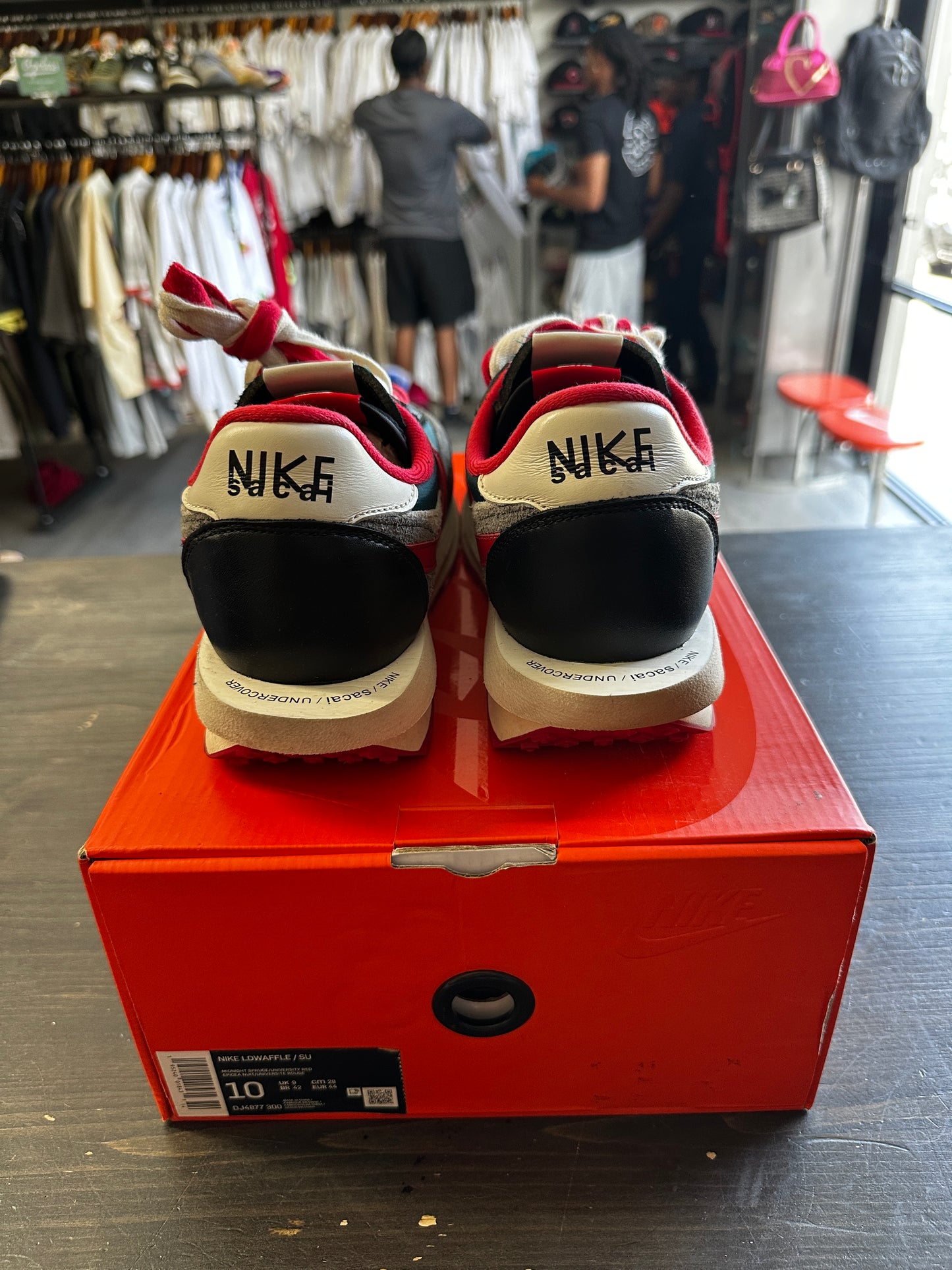 Pre-Owned Nike LD Waffle Sacai Undercover Midnight Spruce University Red