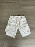 White True Religion Cutoff Shorts