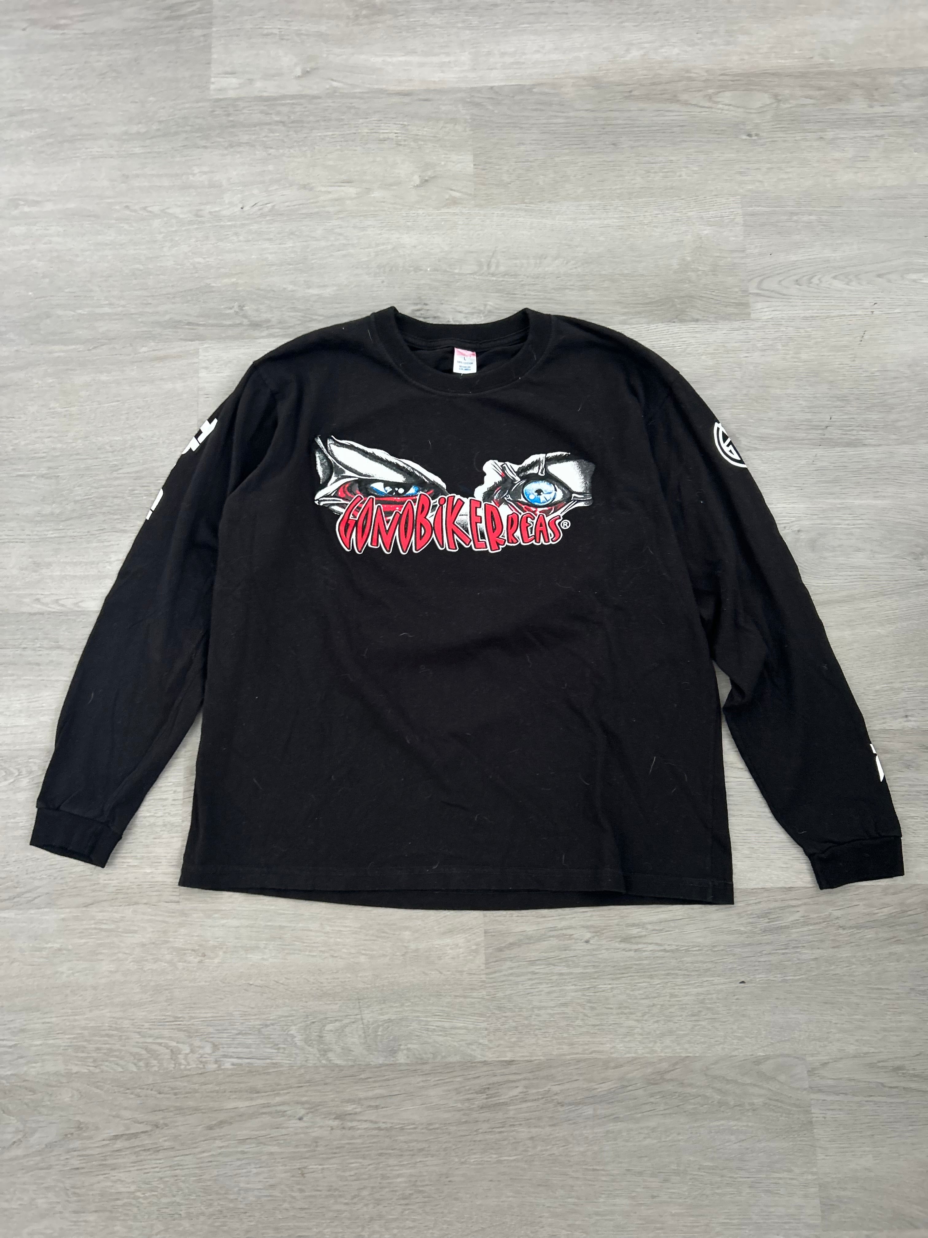 Black Gonobikerreas Clown Long Sleeve Tee