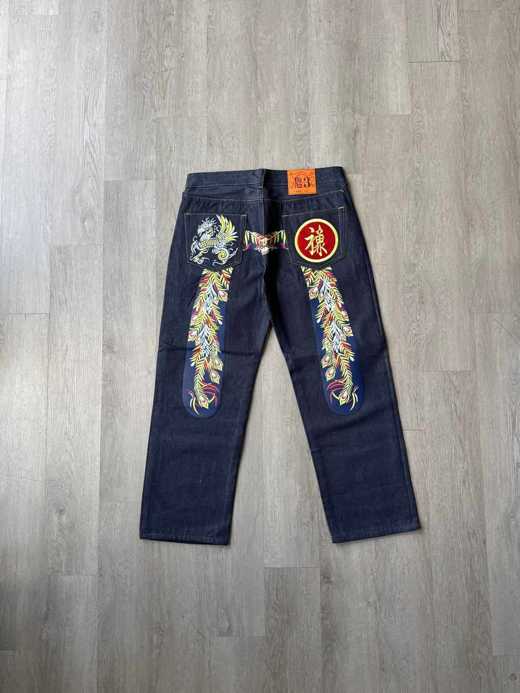 Evisu Embroidered Japanese Art Selvedge Denim Jeans