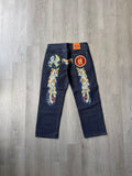 Evisu Embroidered Japanese Art Selvedge Denim Jeans