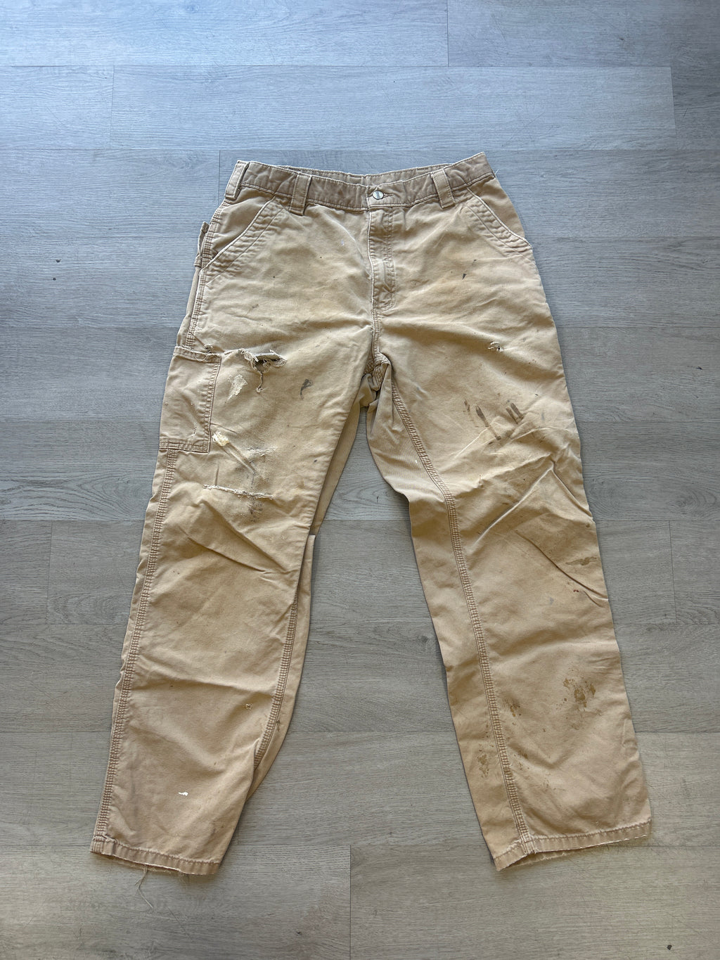 Vintage Distressed Tan Carhartt Loose Fit Pants