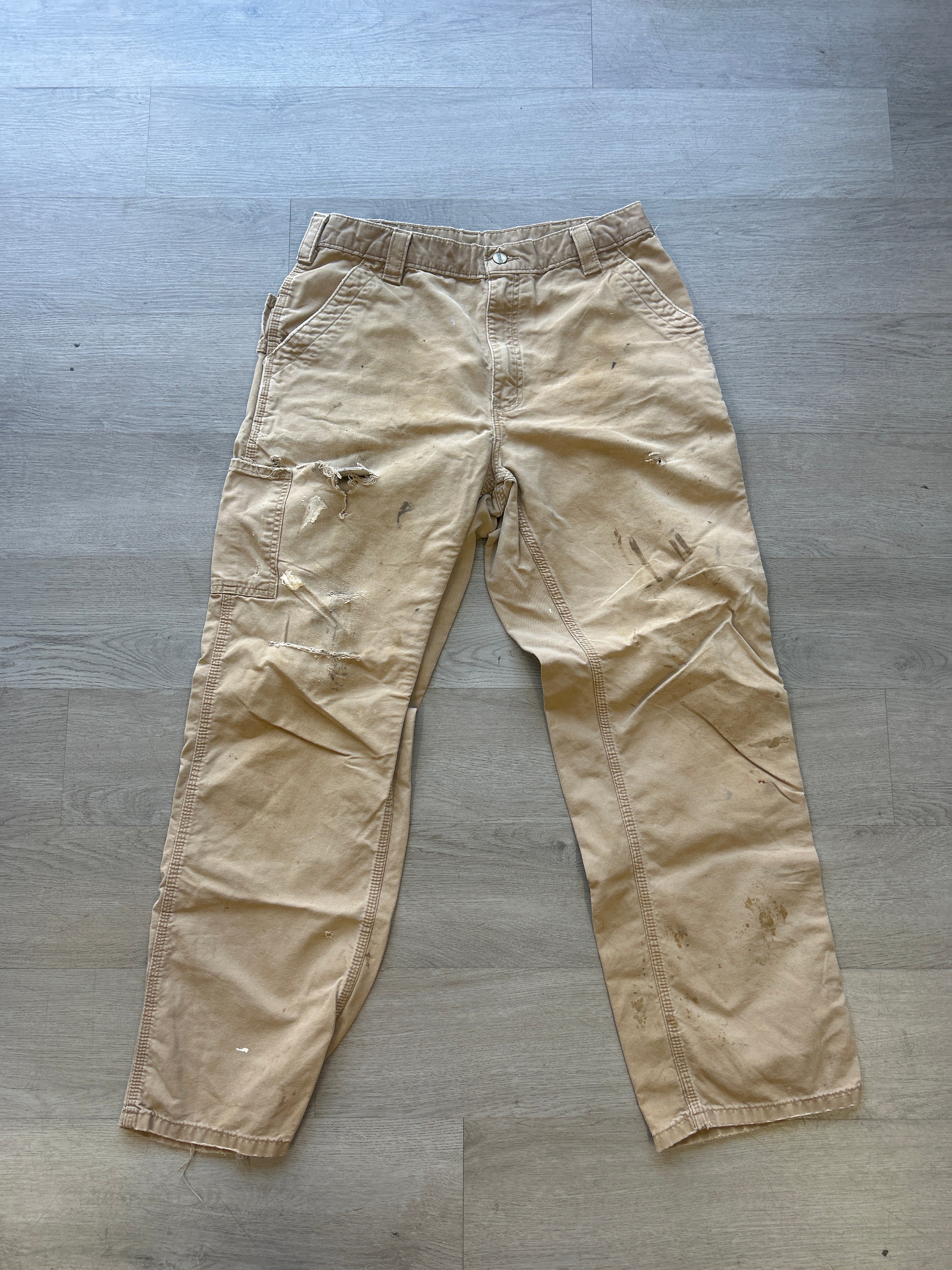Vintage Distressed Tan Carhartt Loose Fit Pants
