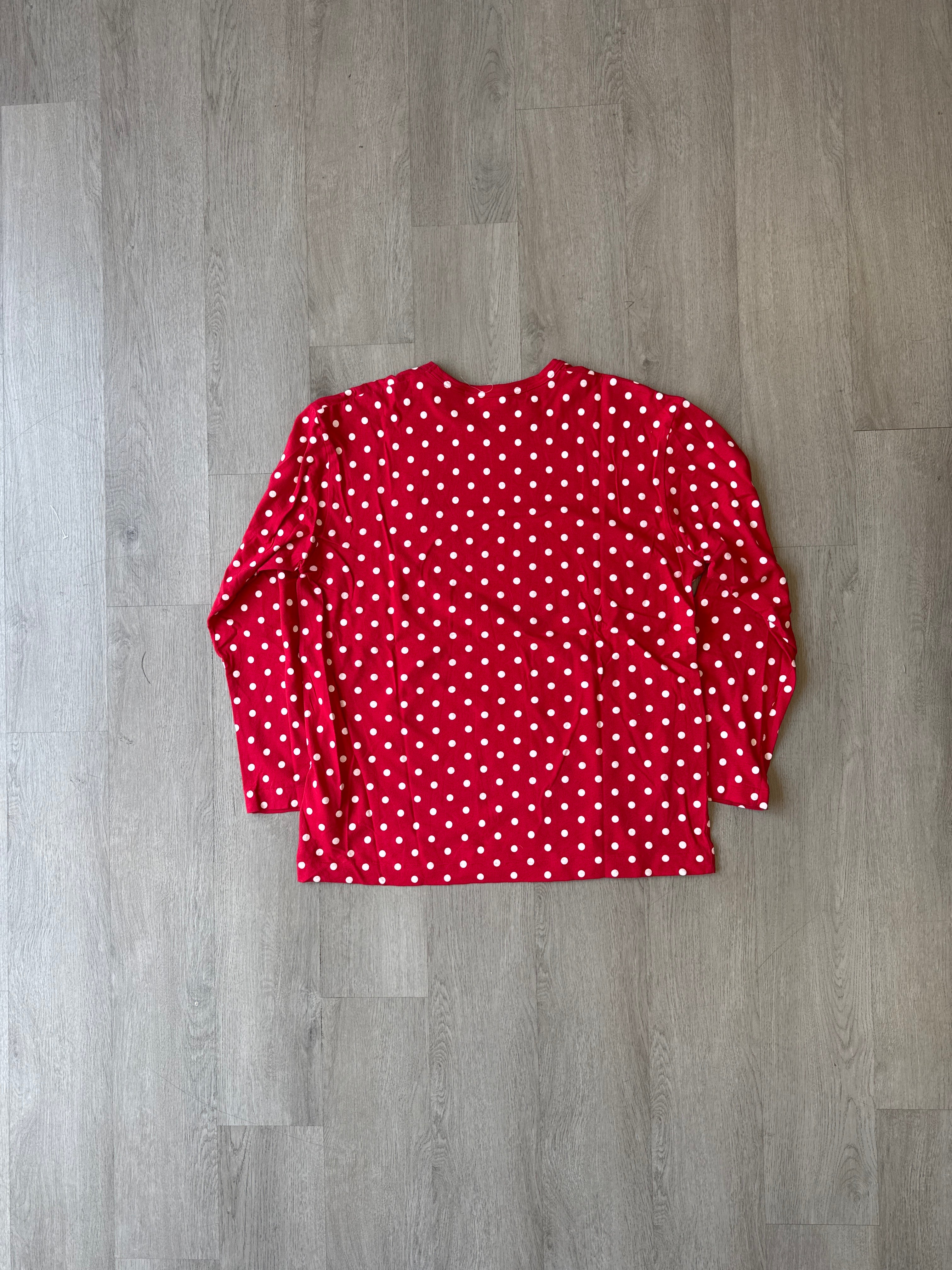Comme des Garçons PLAY Polka Dot Red Long Sleeve