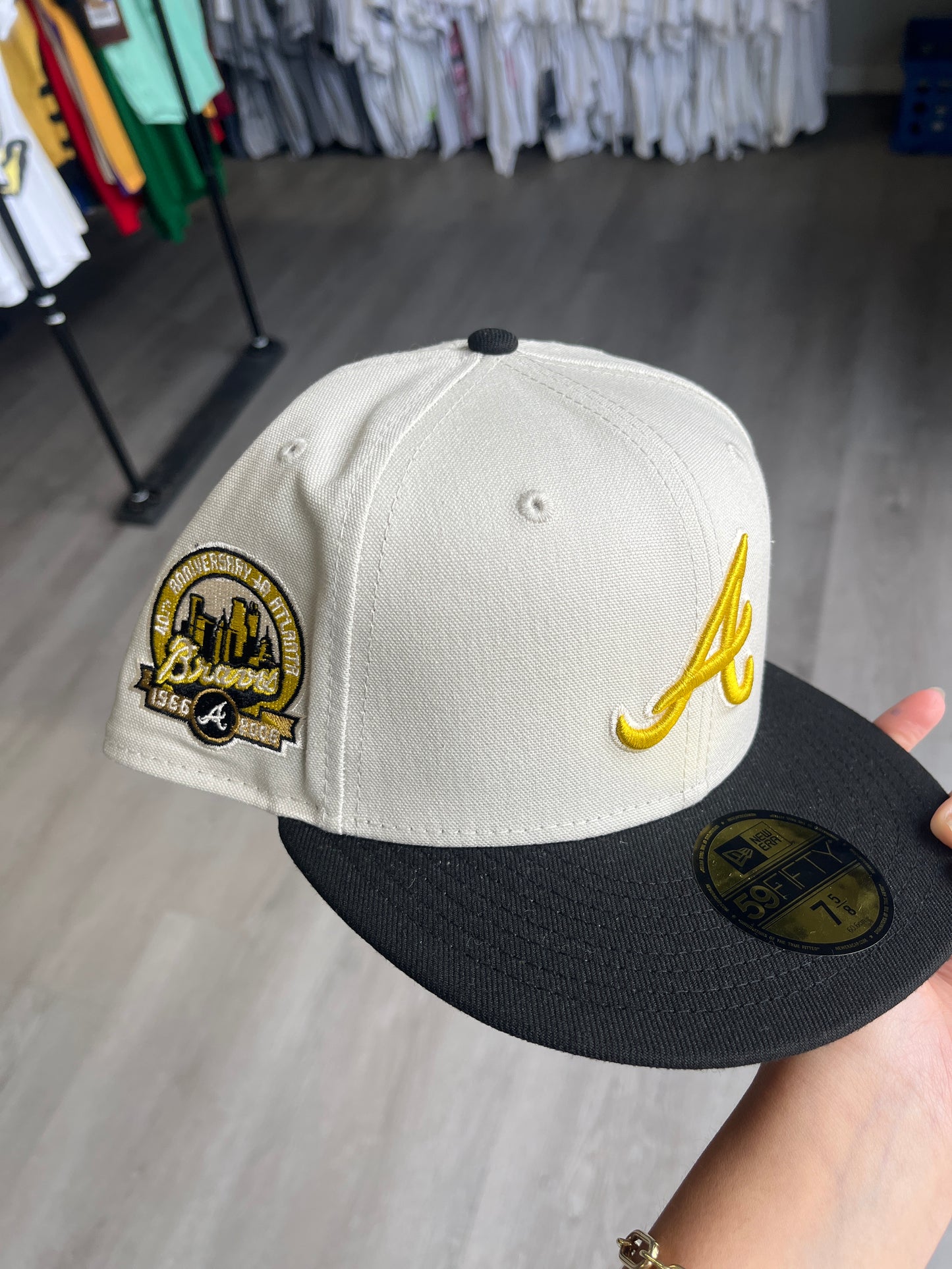 Atlanta Braves Two-Tone Stone 59Fifty Fitted Hat