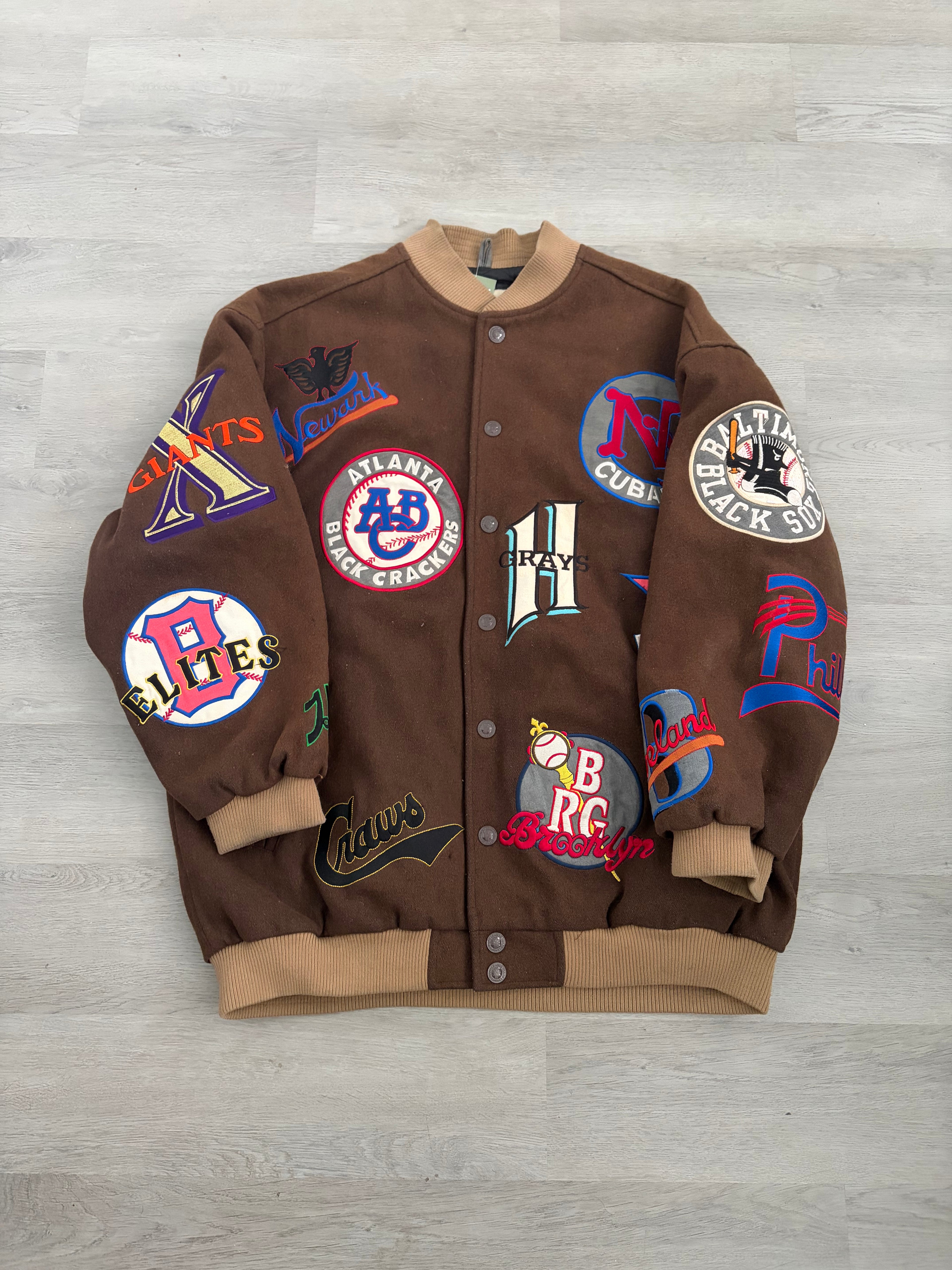 Vintage Negro Leagues Baseball Patch Varsity Jacket