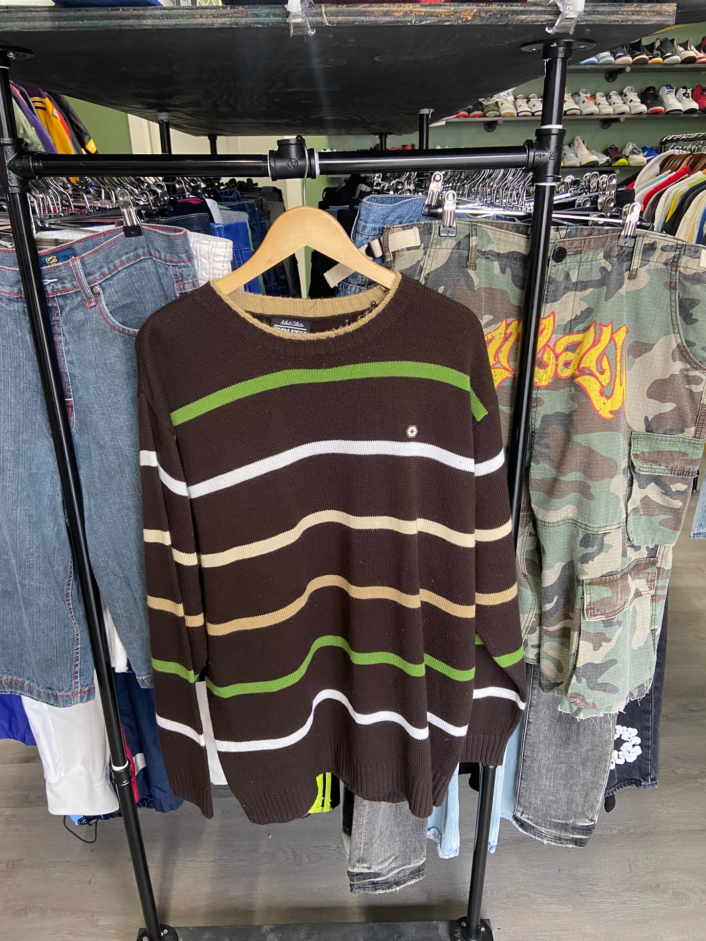 Y2K Brown Southpole Crewneck Sweater