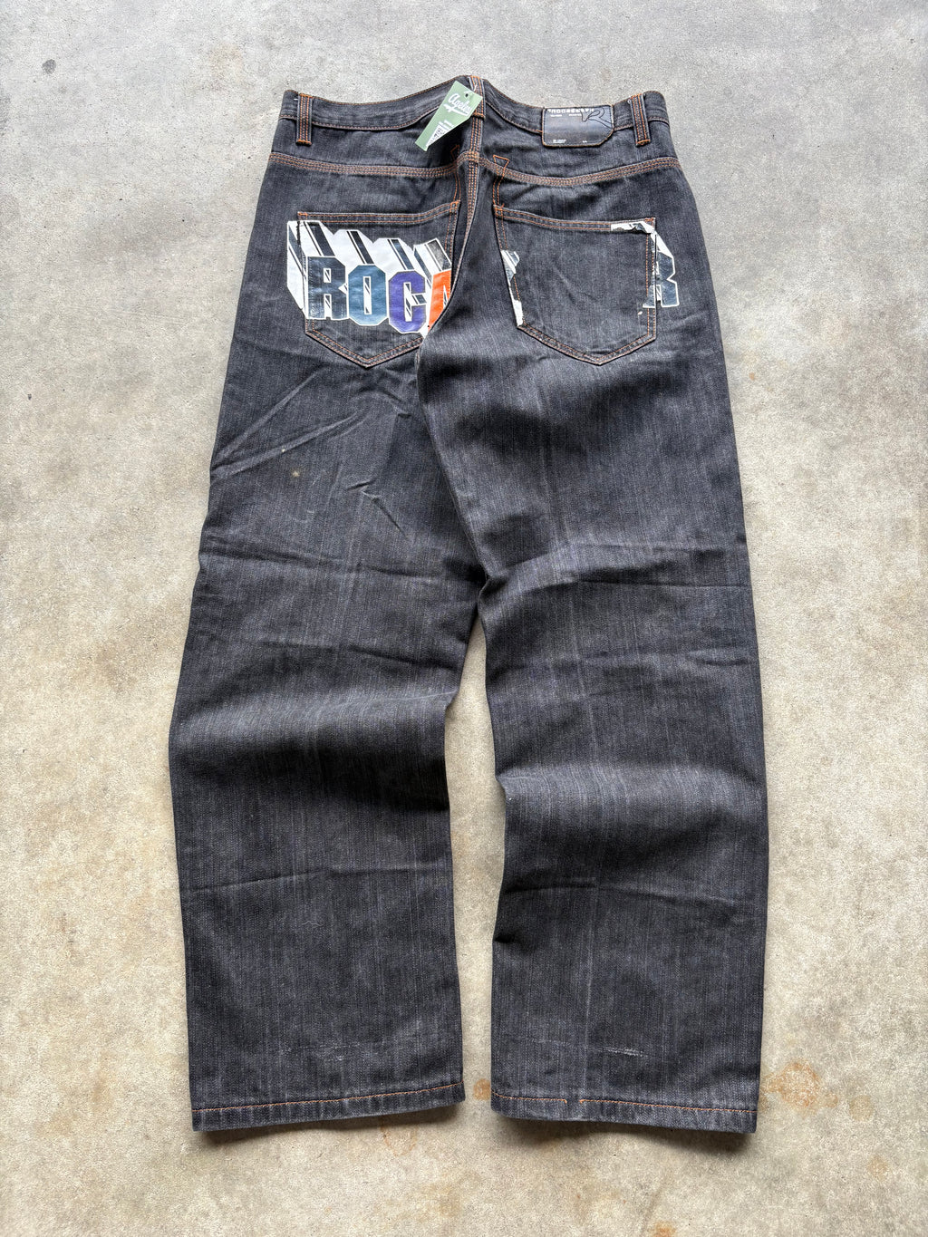 Y2K Black Rocawear Wide Leg Denim Jeans