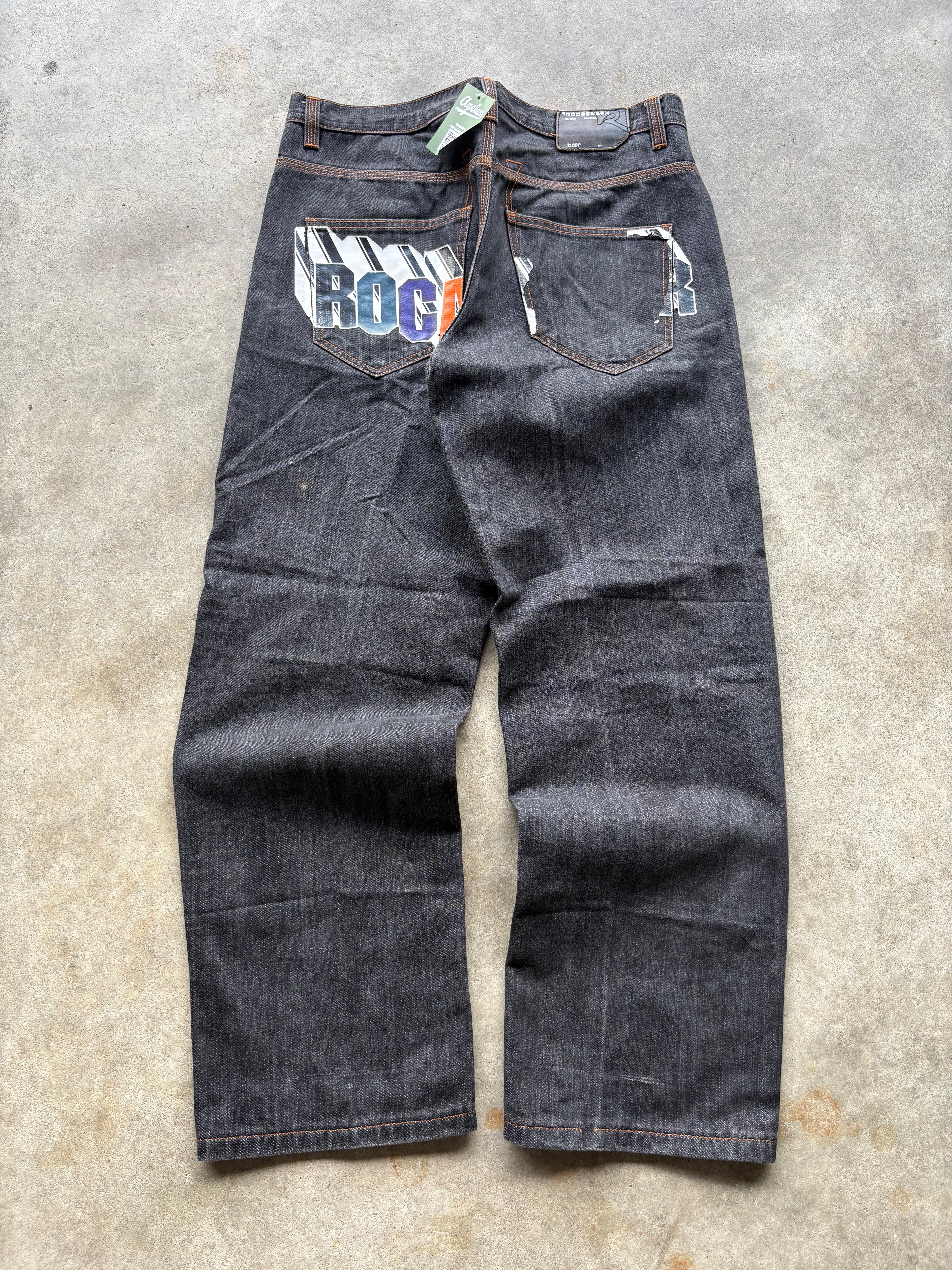 Y2K Black Rocawear Wide Leg Denim Jeans
