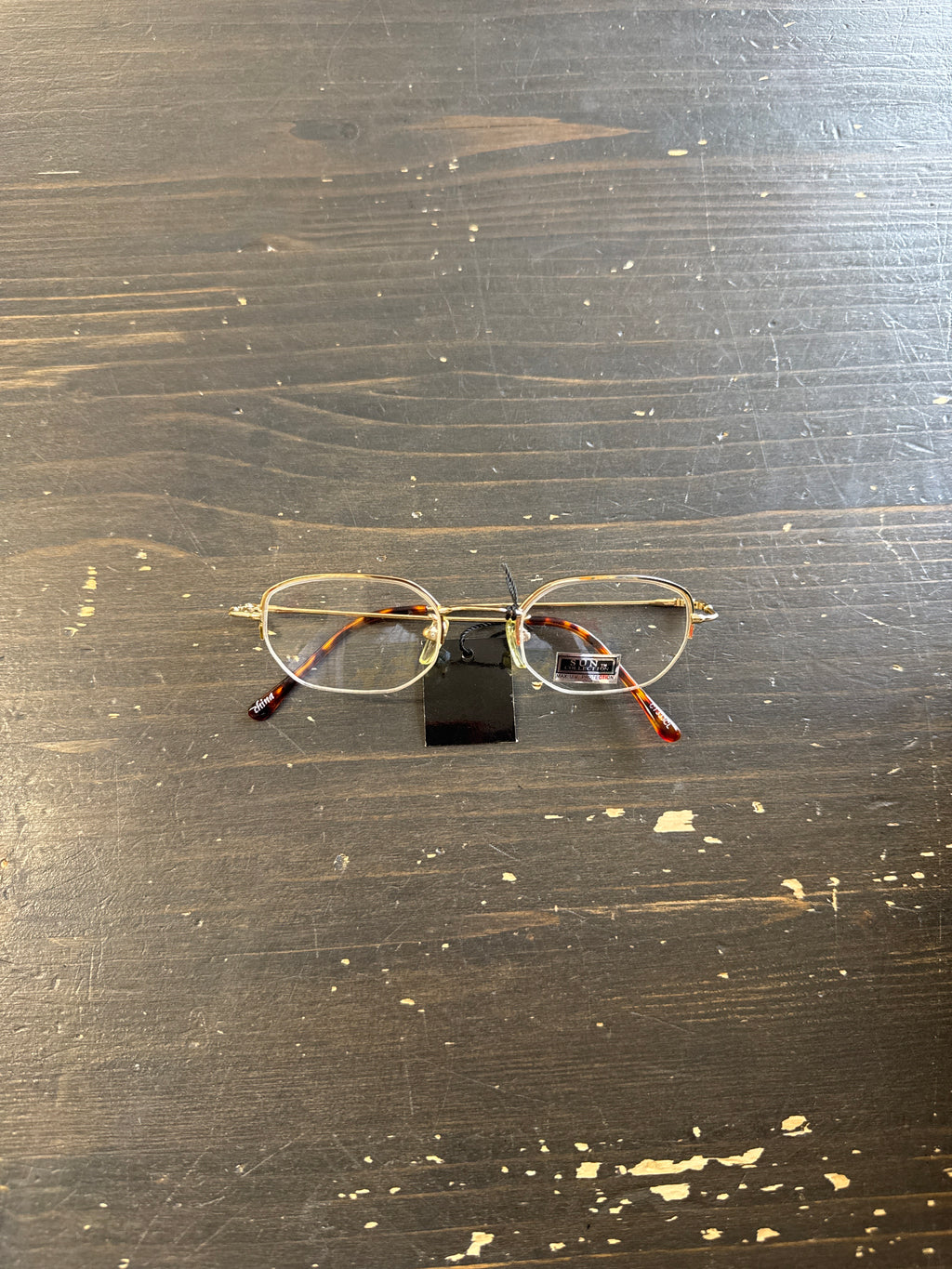 Vintage 90s Sun Ban Half Rim Metal Cheetah Glasses