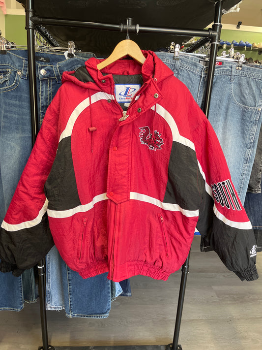 Vintage University of South Carolina Gamecocks Athletic Puffer Jacket