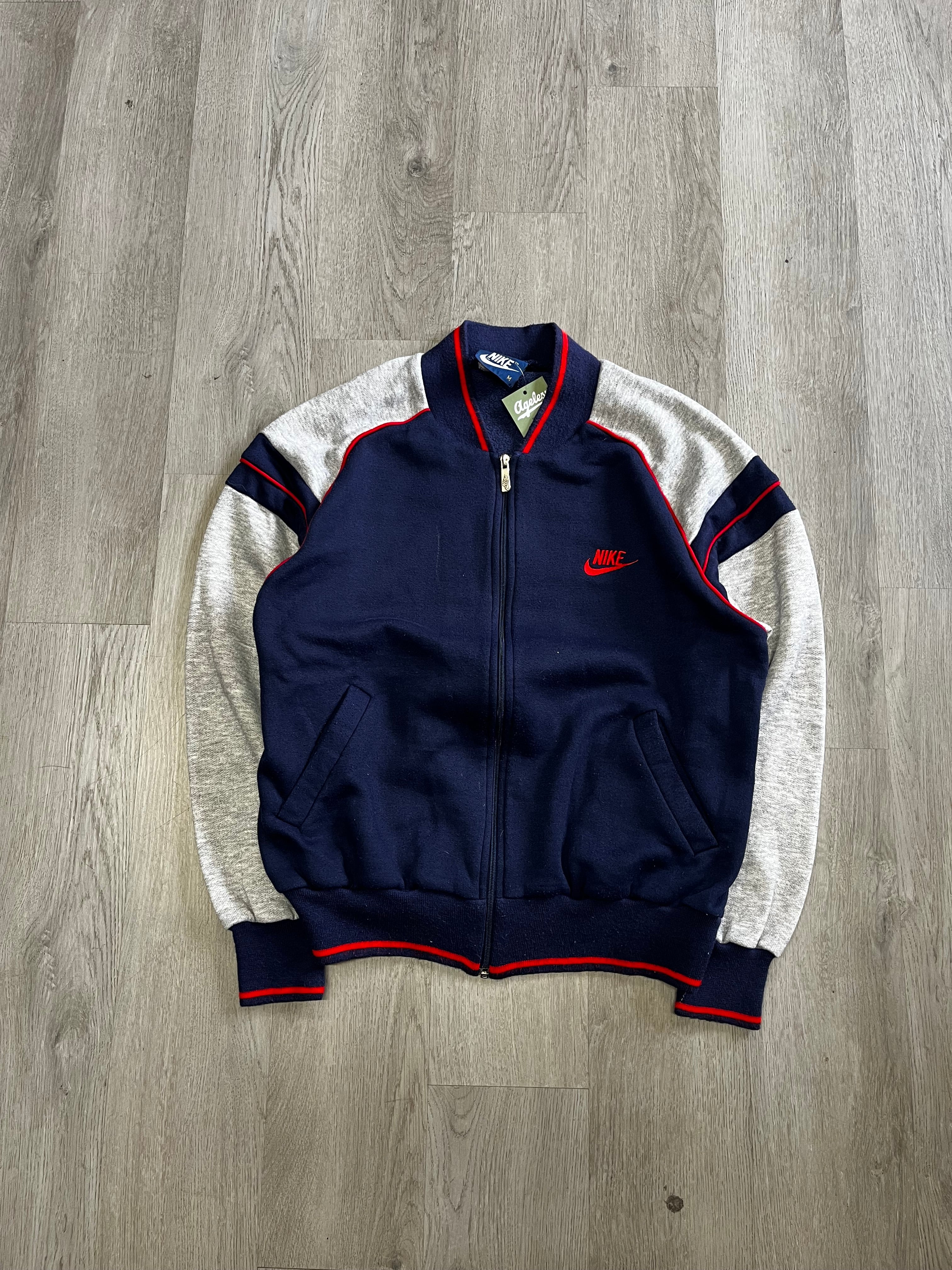 Vintage 1980s Nike Blue Label Zip-Up Track Jacket