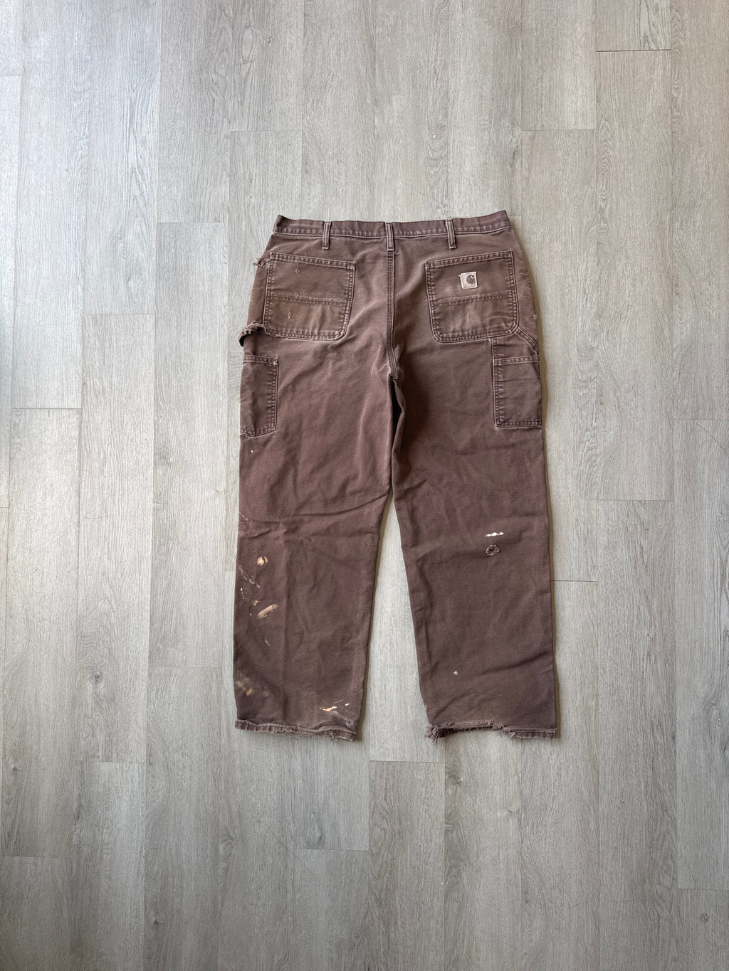 Vintage Carhartt Distressed Brown Carpenter Dungaree Fit Pants