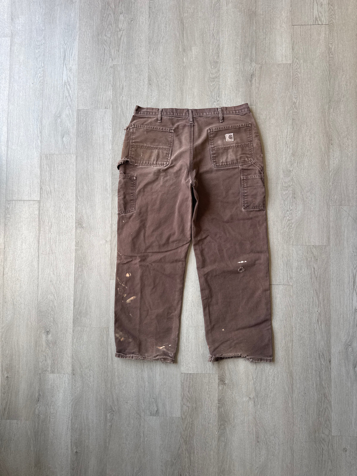 Vintage Carhartt Distressed Brown Carpenter Dungaree Fit Pants