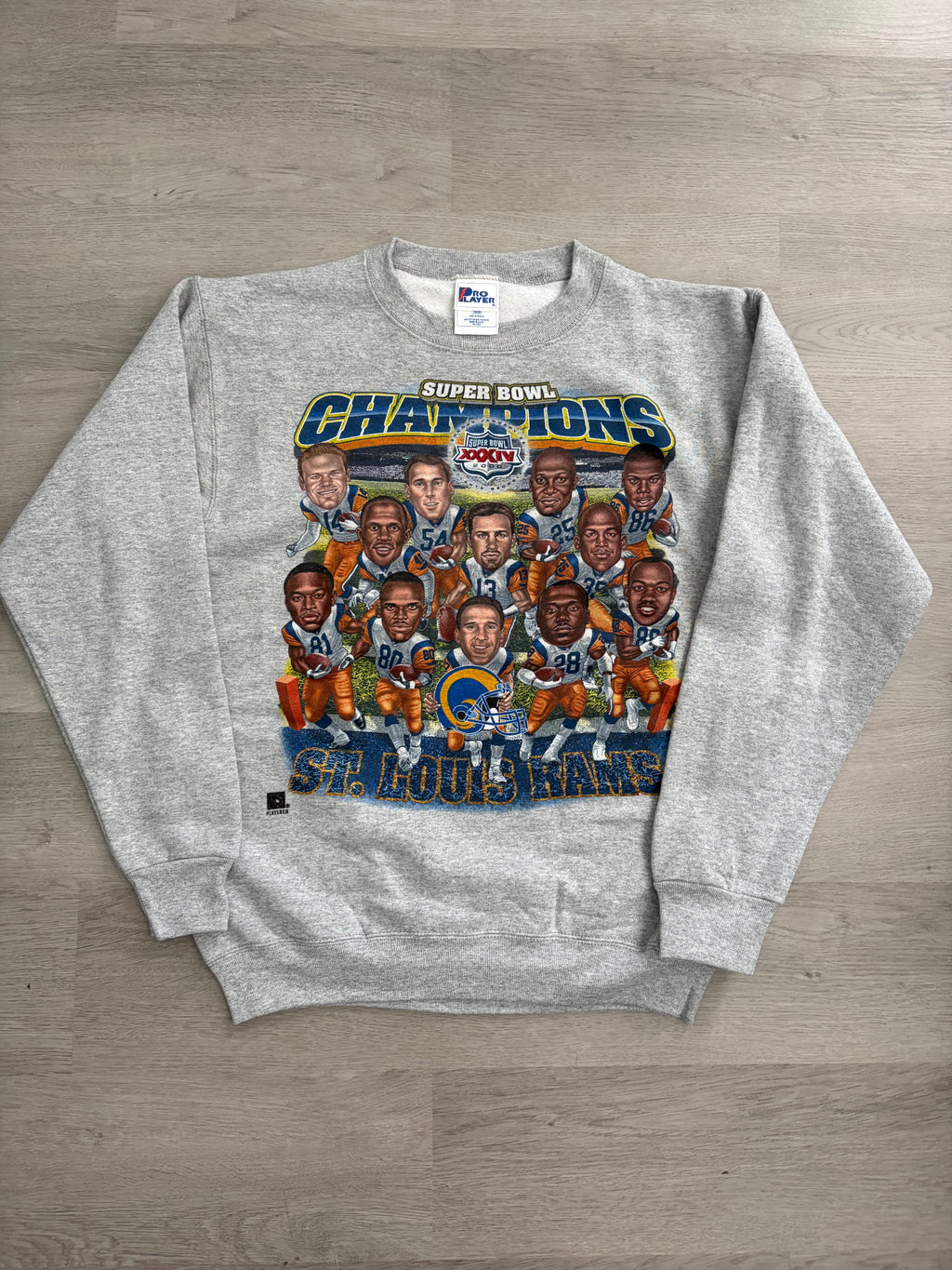Youth 2000 Grey St Louis Rams Super Bowl Champions Sweatshirt